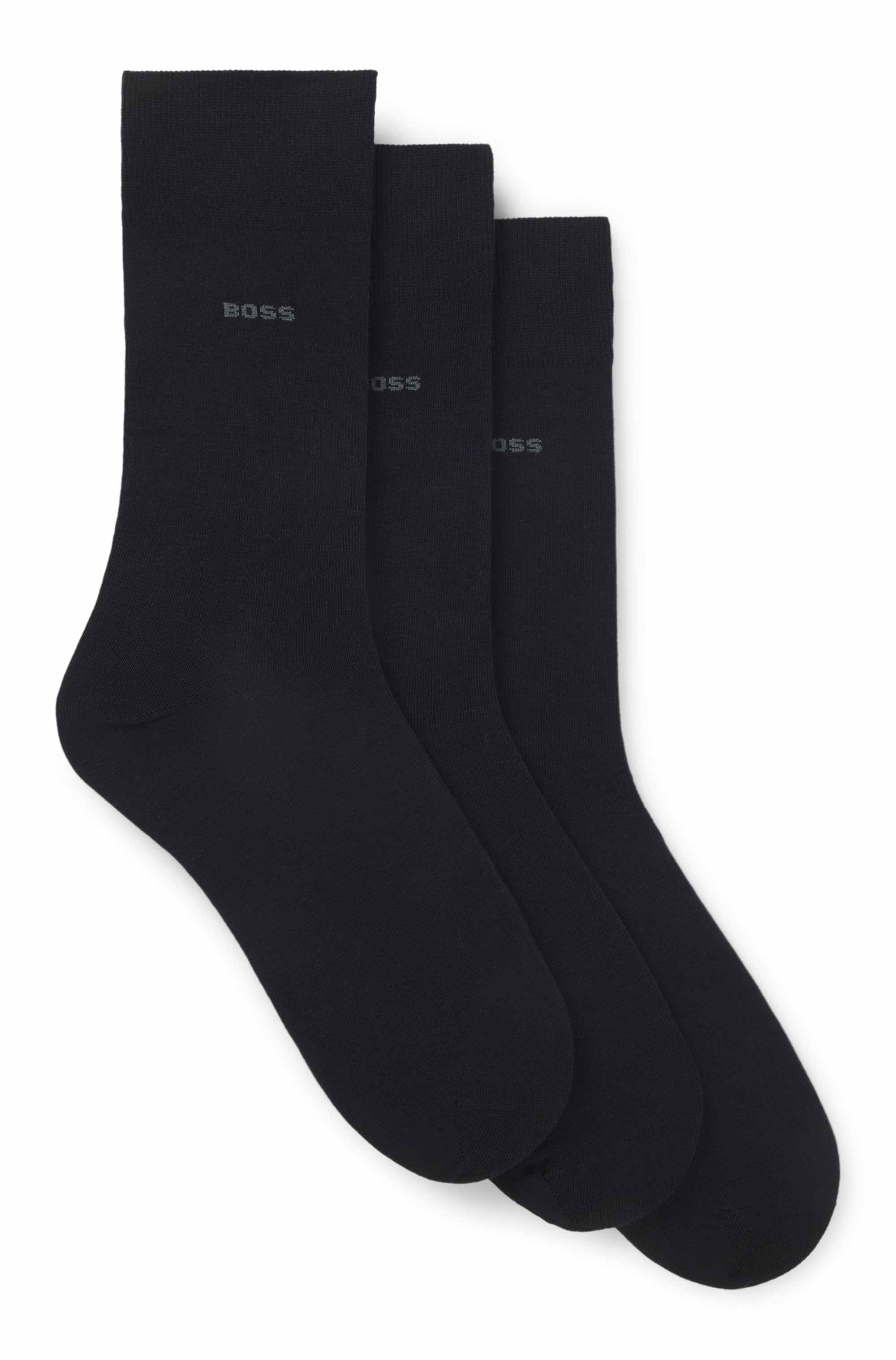Three-pack of regular-length socks in stretch fabric