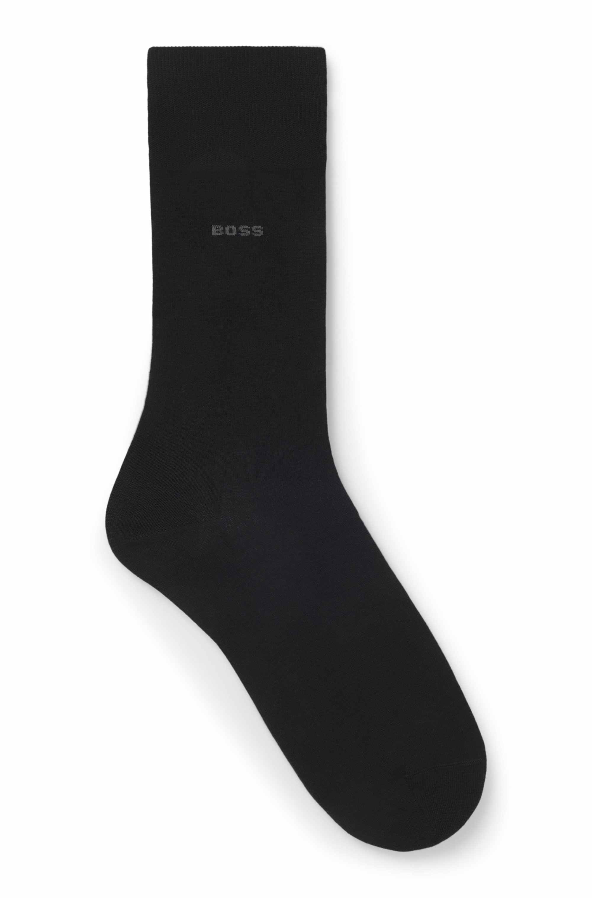 Regular-length logo socks in combed stretch cotton