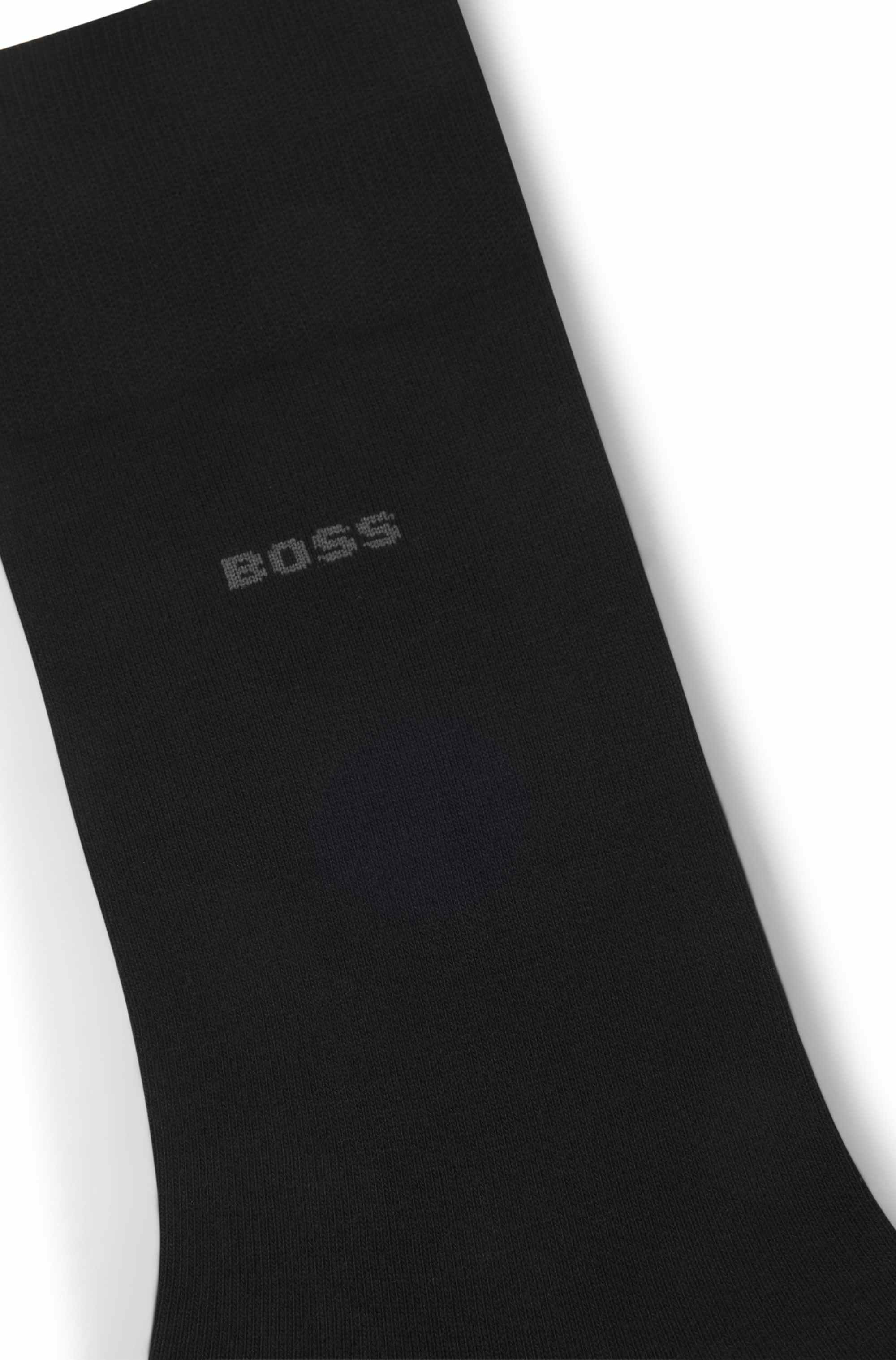 Regular-length logo socks in combed stretch cotton
