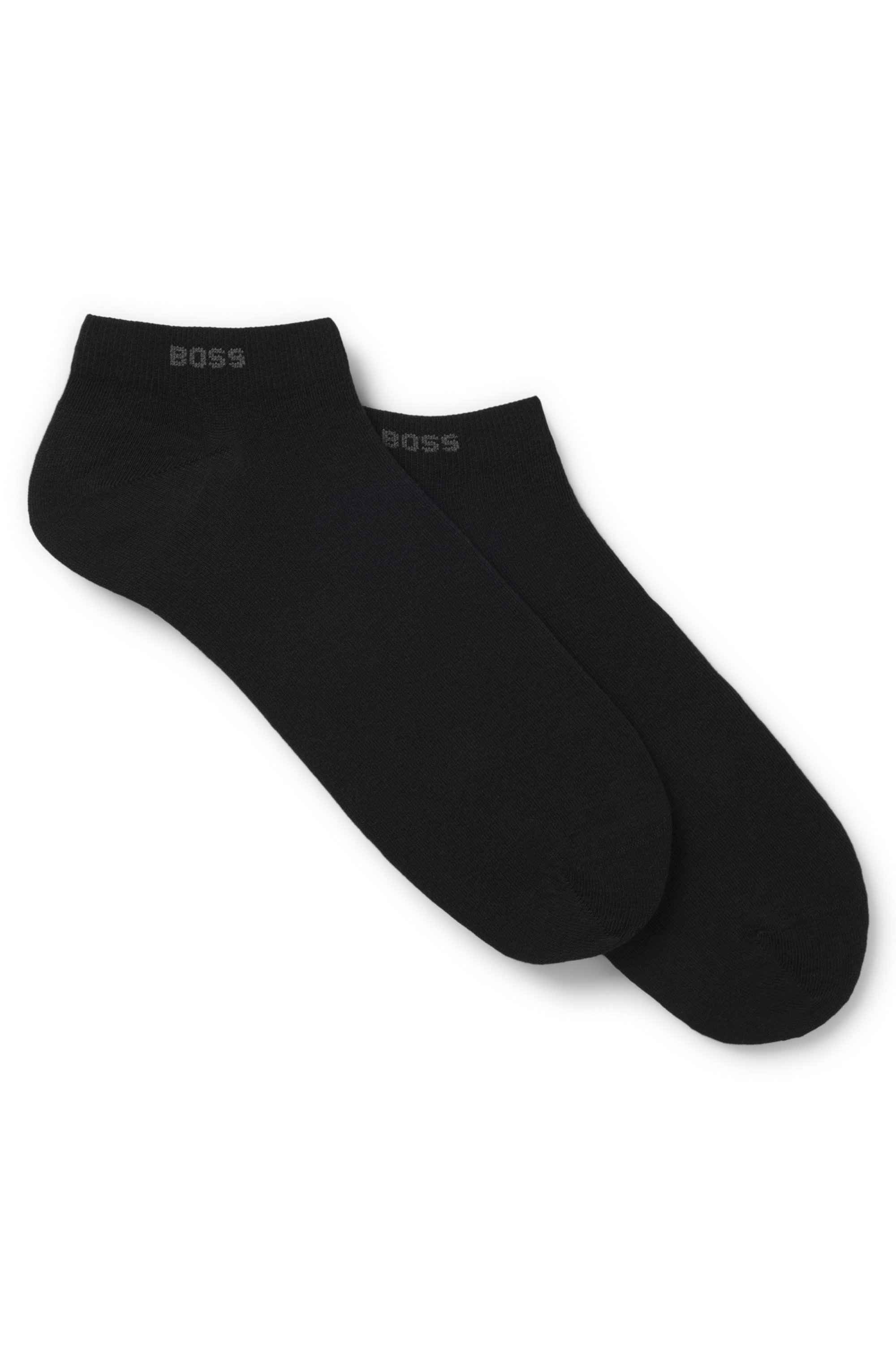Two-pack of ankle-length socks in stretch fabric