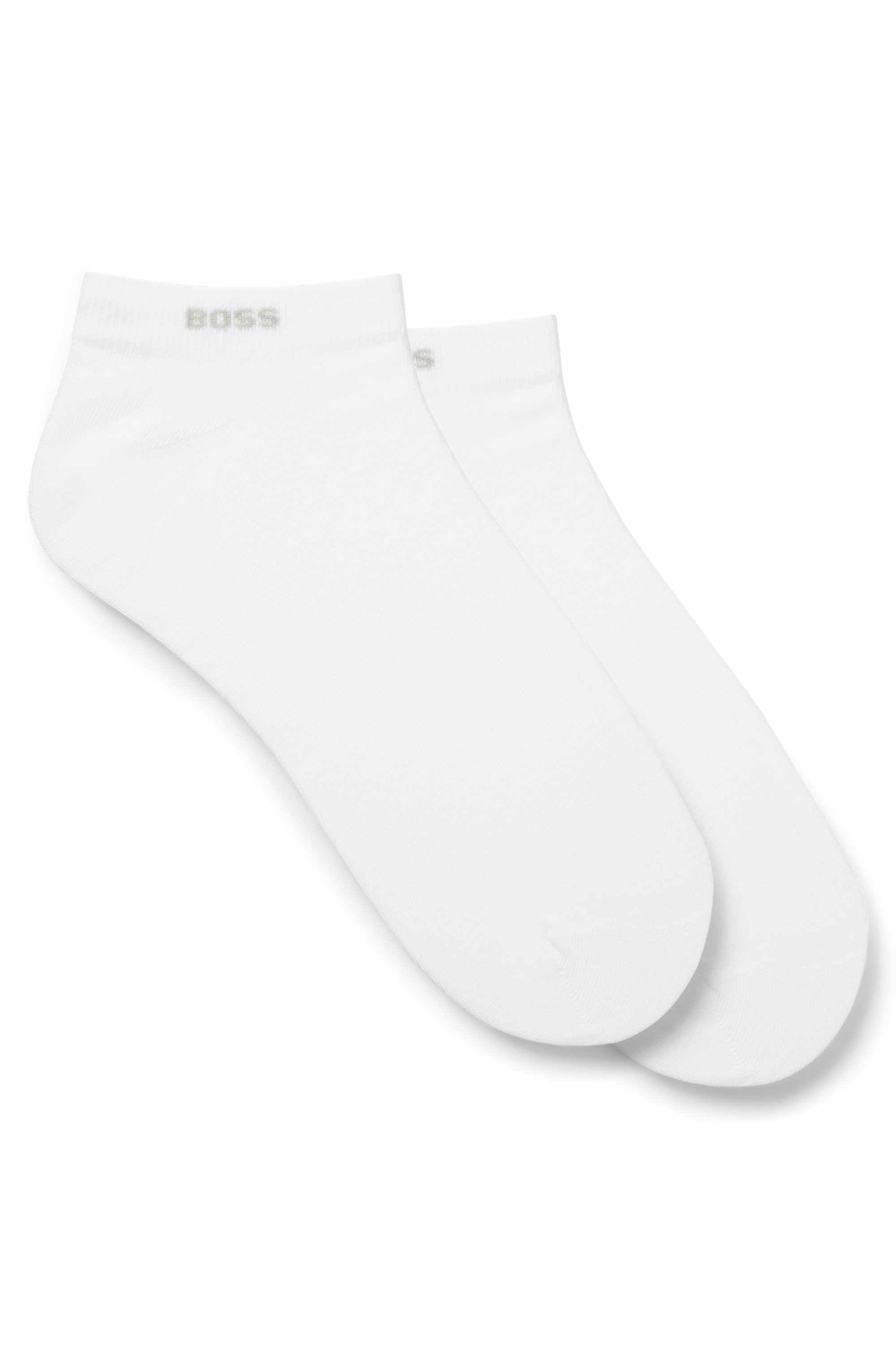 Two-pack of ankle-length socks in stretch fabric