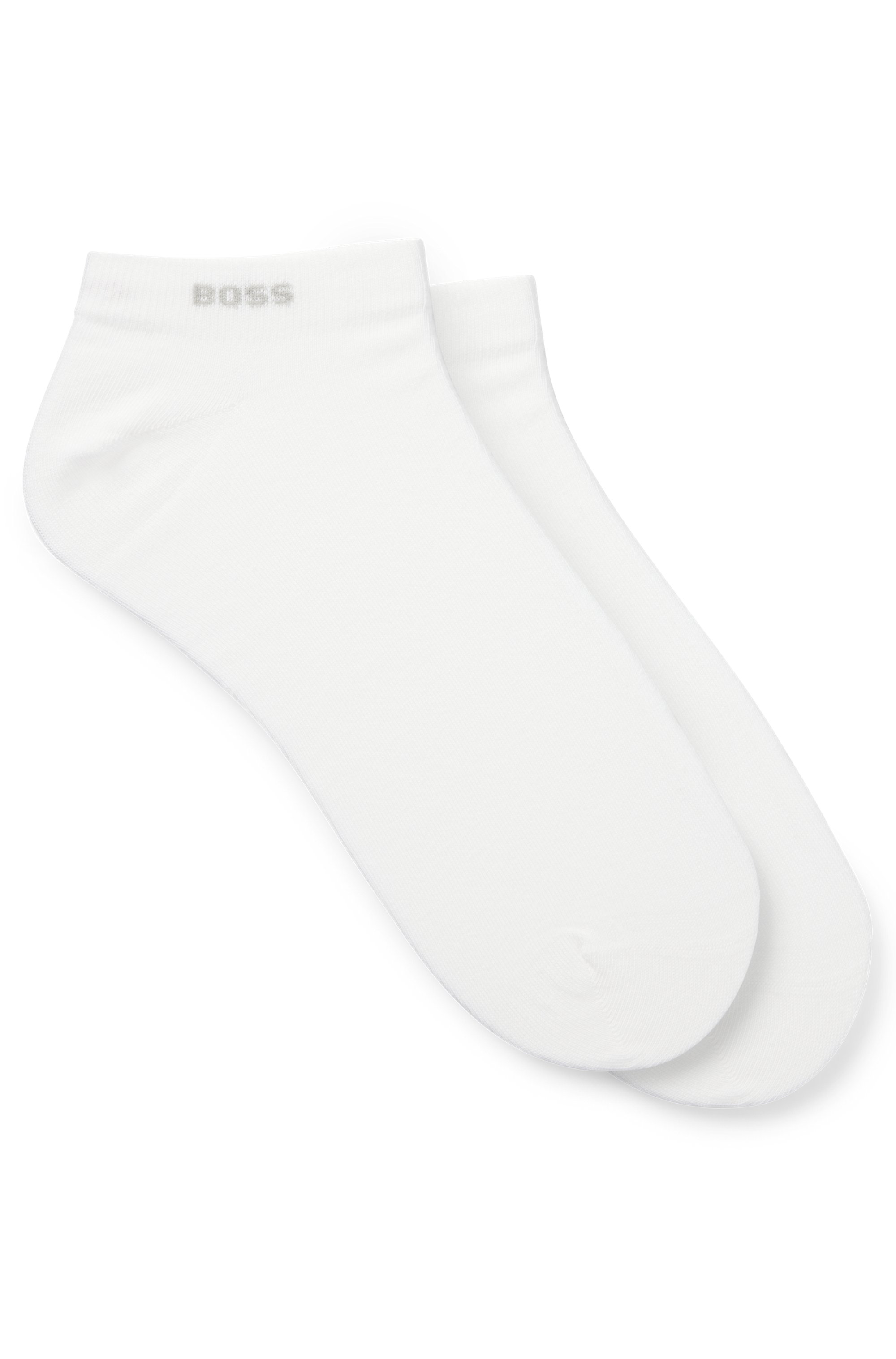 Two-pack of ankle-length socks in stretch fabric