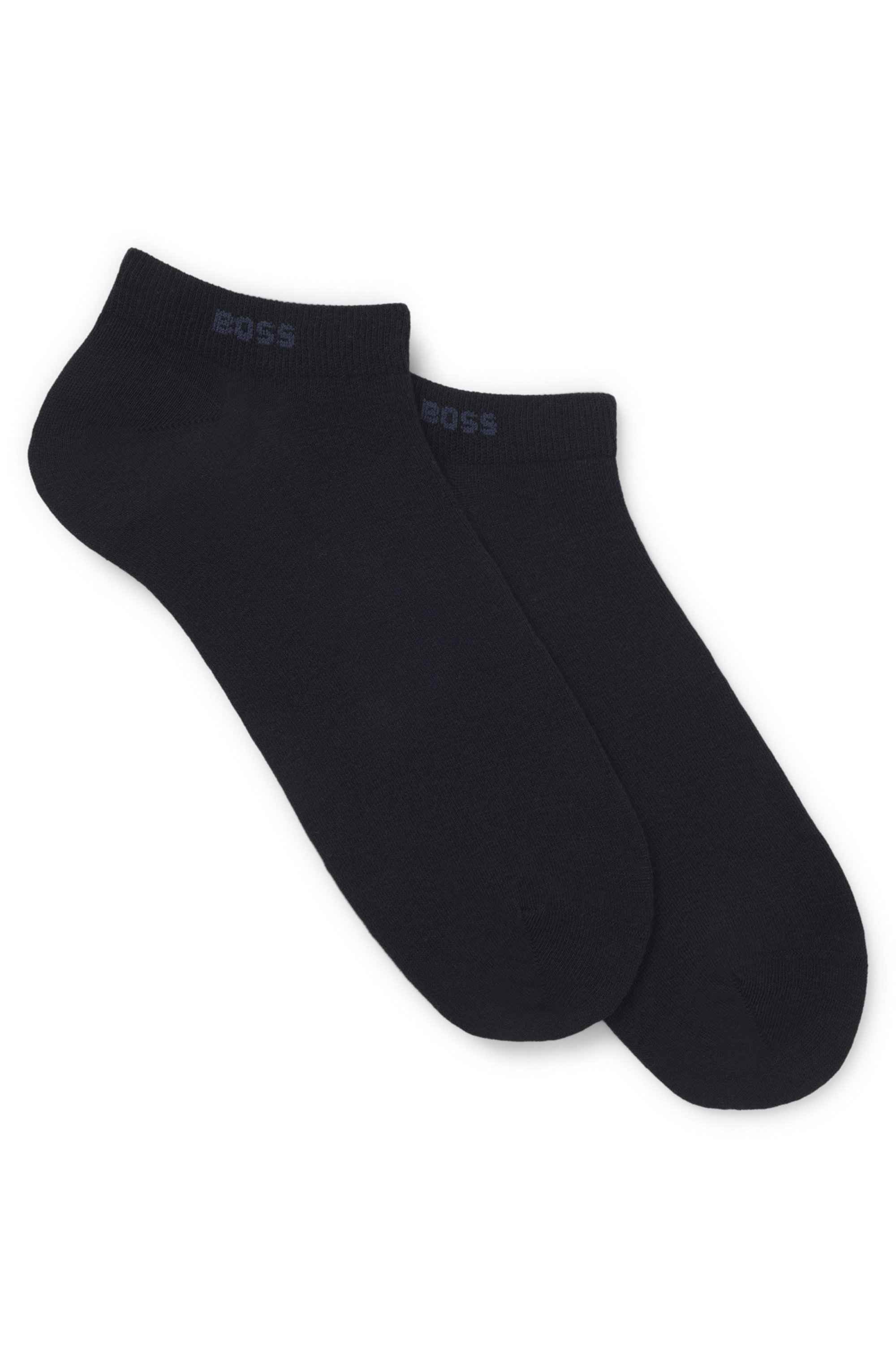Two-pack of ankle-length socks in stretch fabric