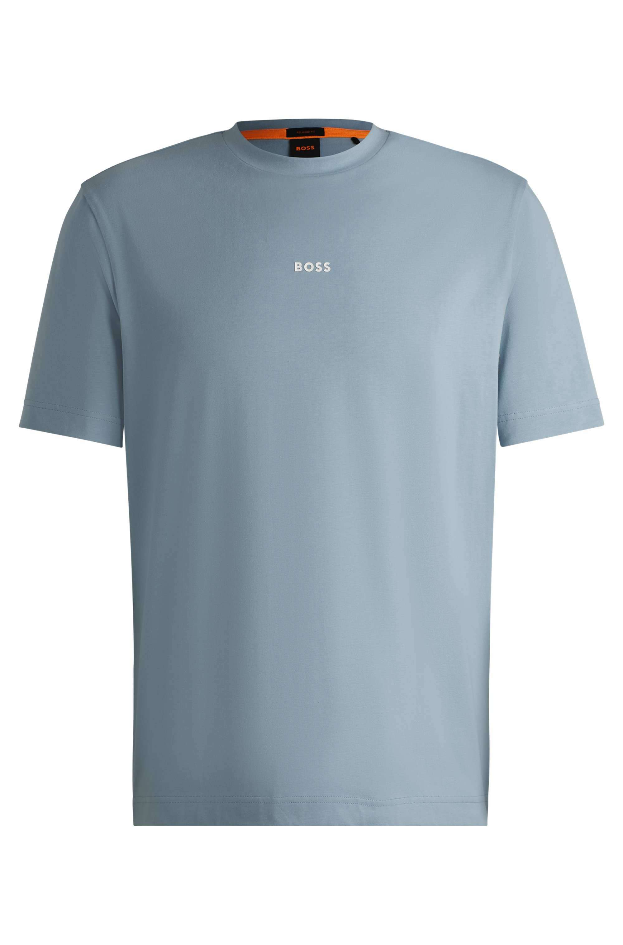 Relaxed-fit T-shirt in stretch cotton with logo print