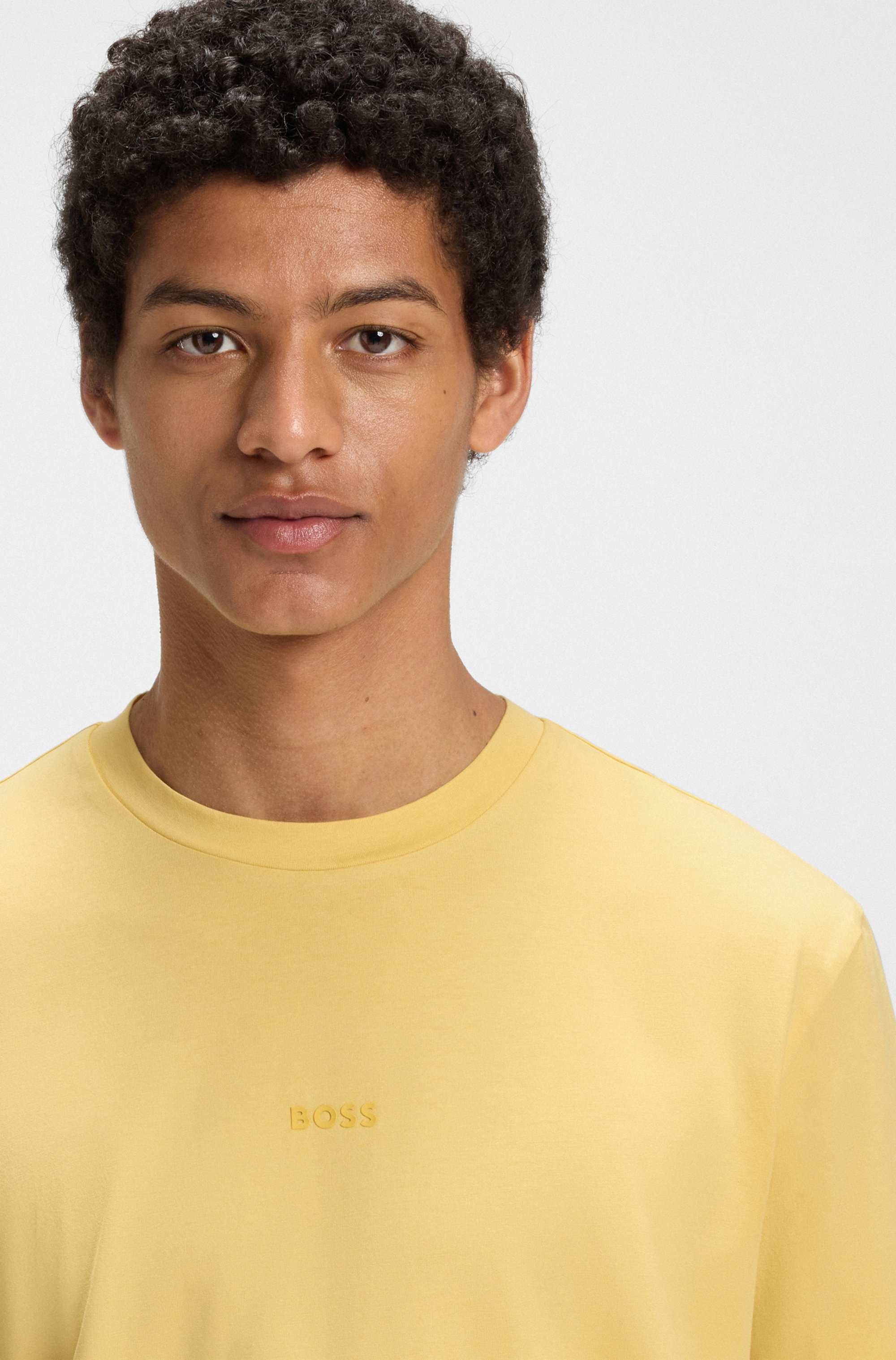 Relaxed-fit T-shirt in stretch cotton with logo print