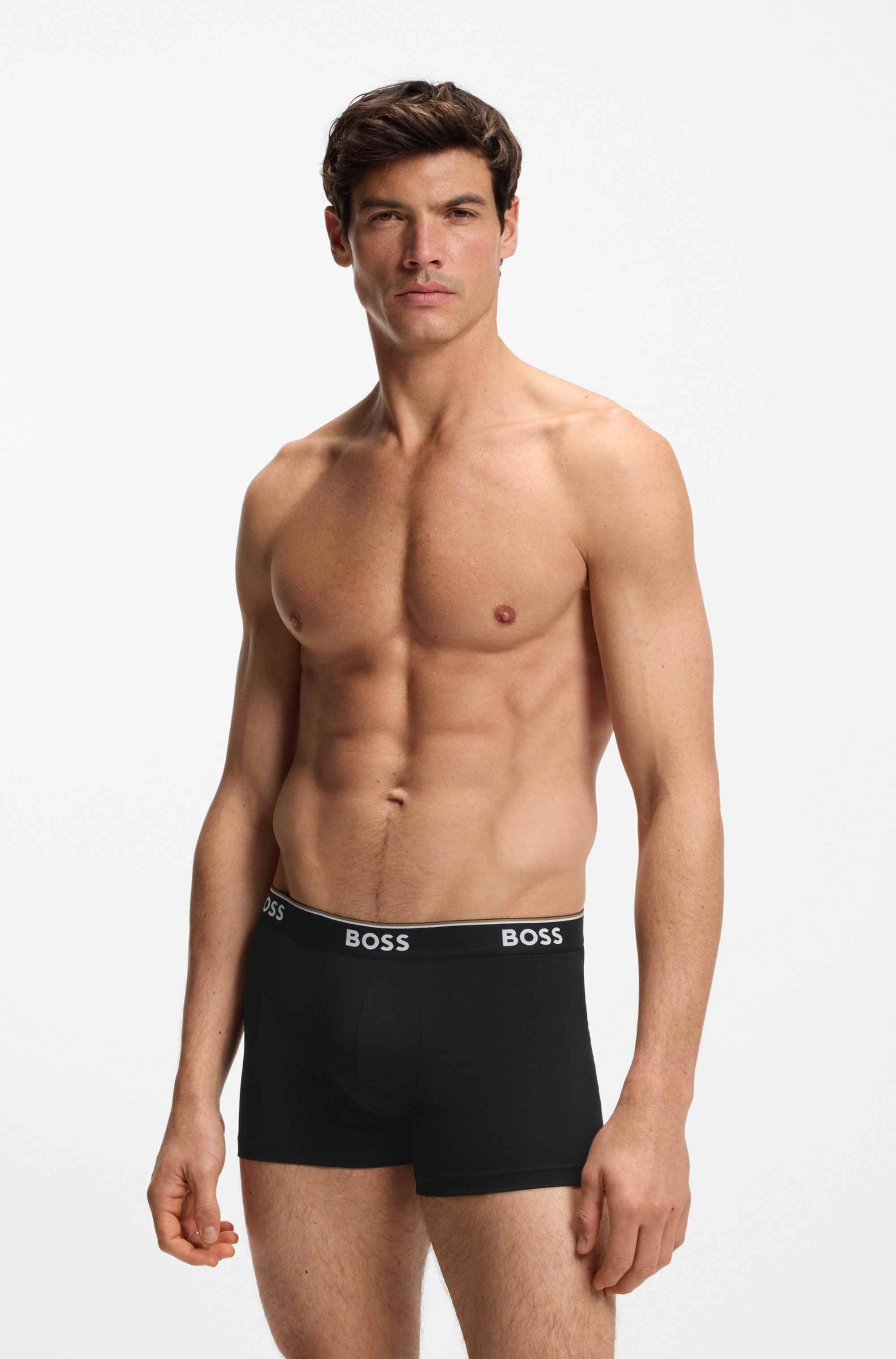 Three-pack of boxer briefs in stretch cotton