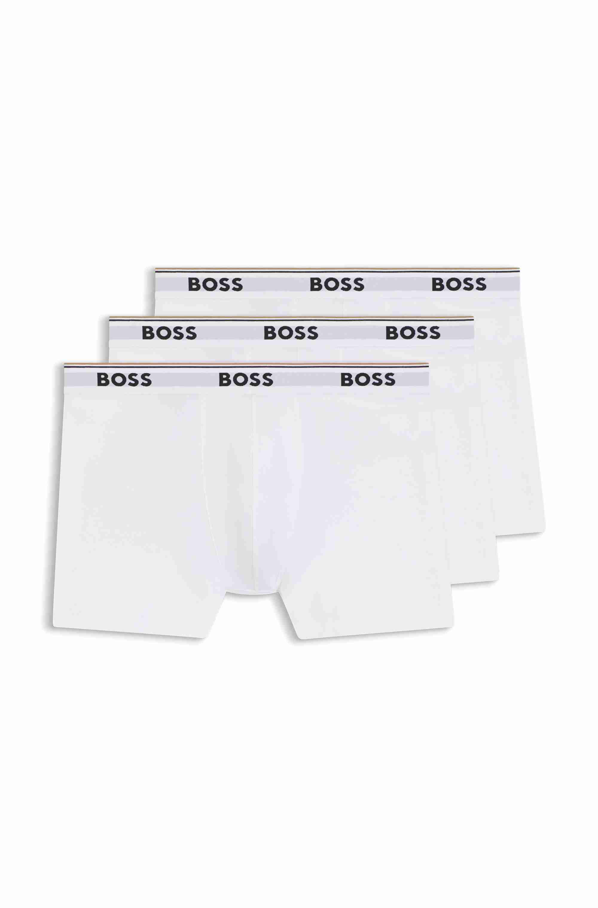 Three-pack of stretch-cotton boxer briefs with logos