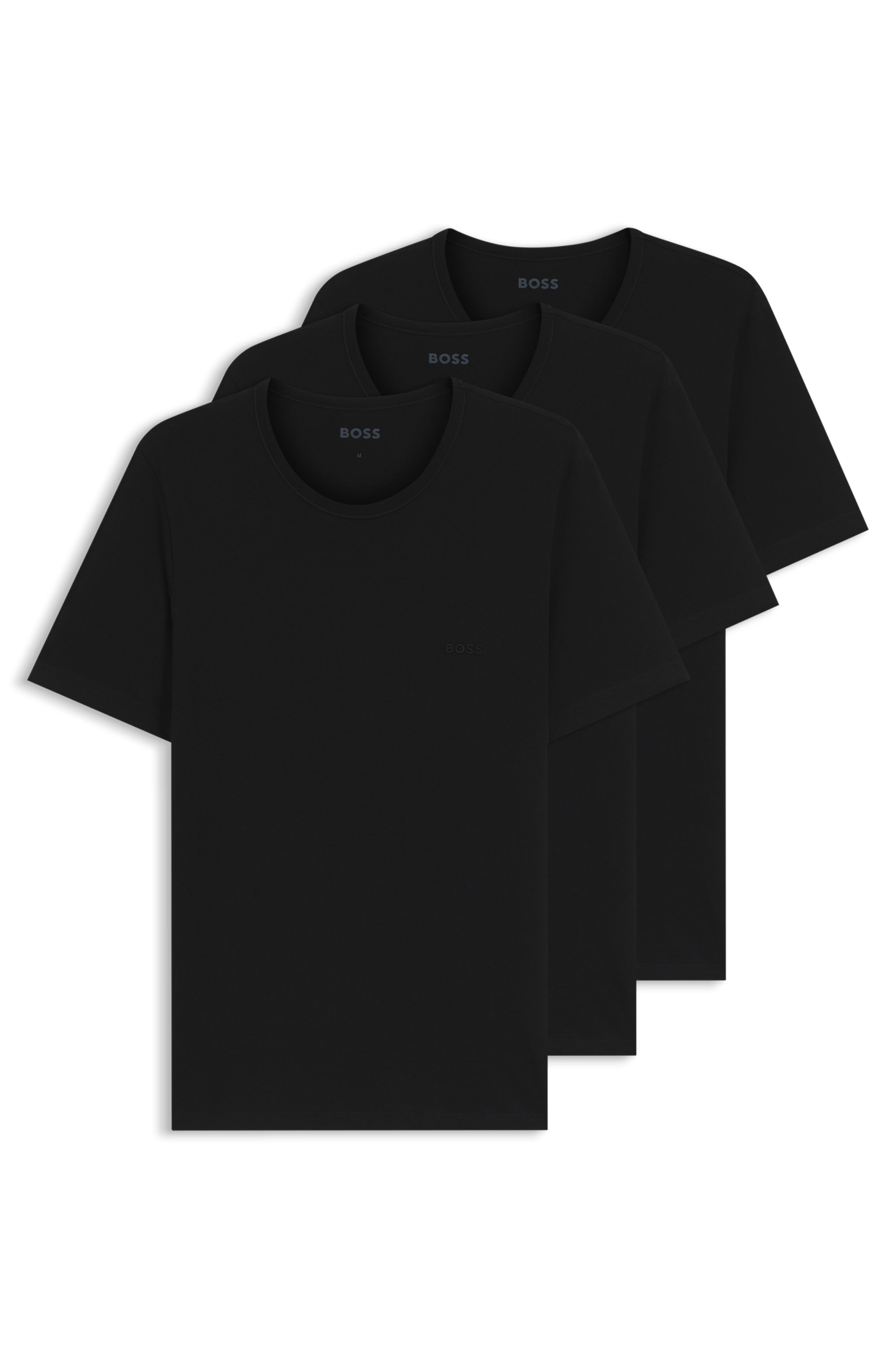 Three-pack of logo-embroidered T-shirts in cotton