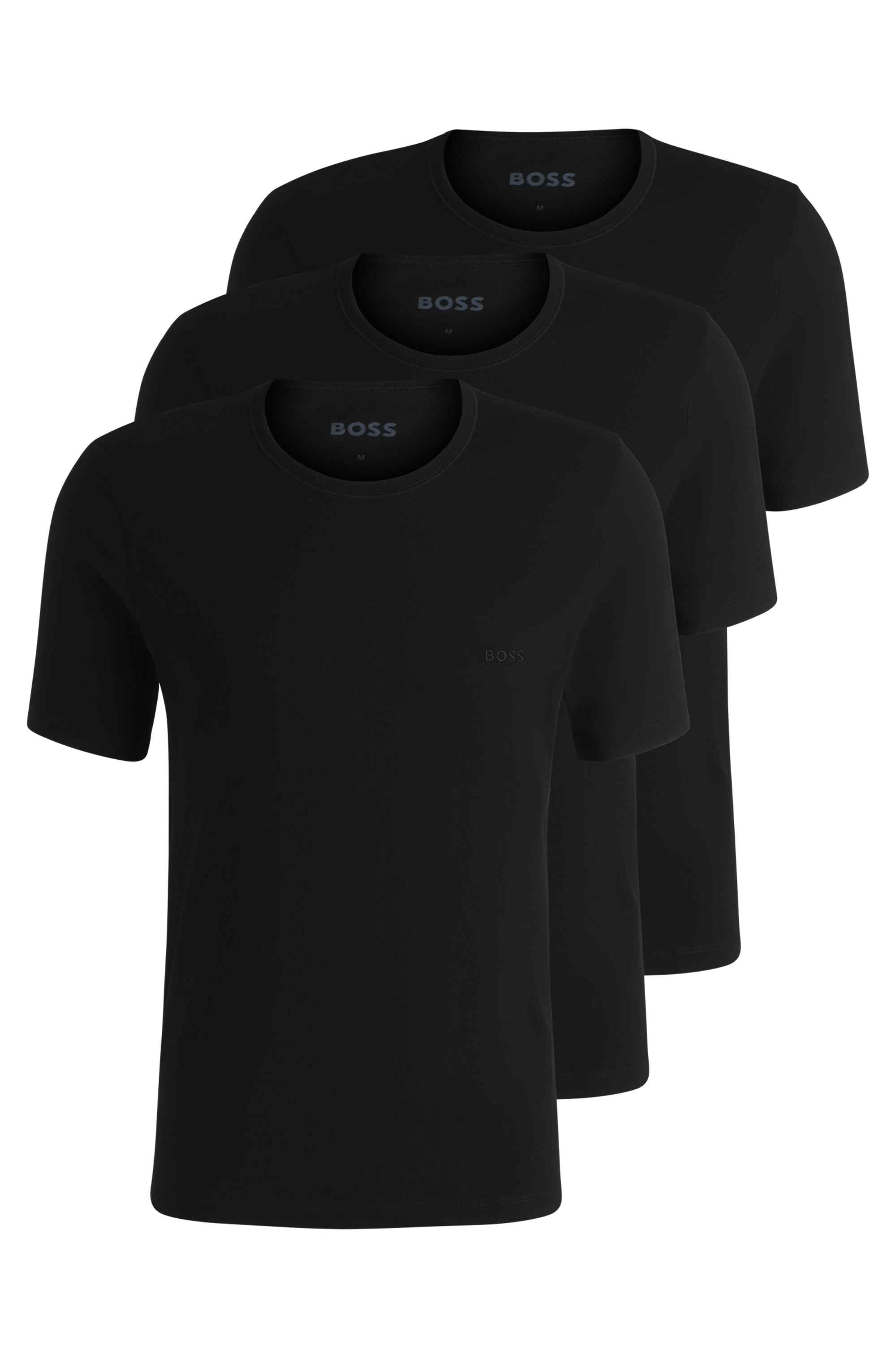 Three-pack of logo-embroidered T-shirts in cotton