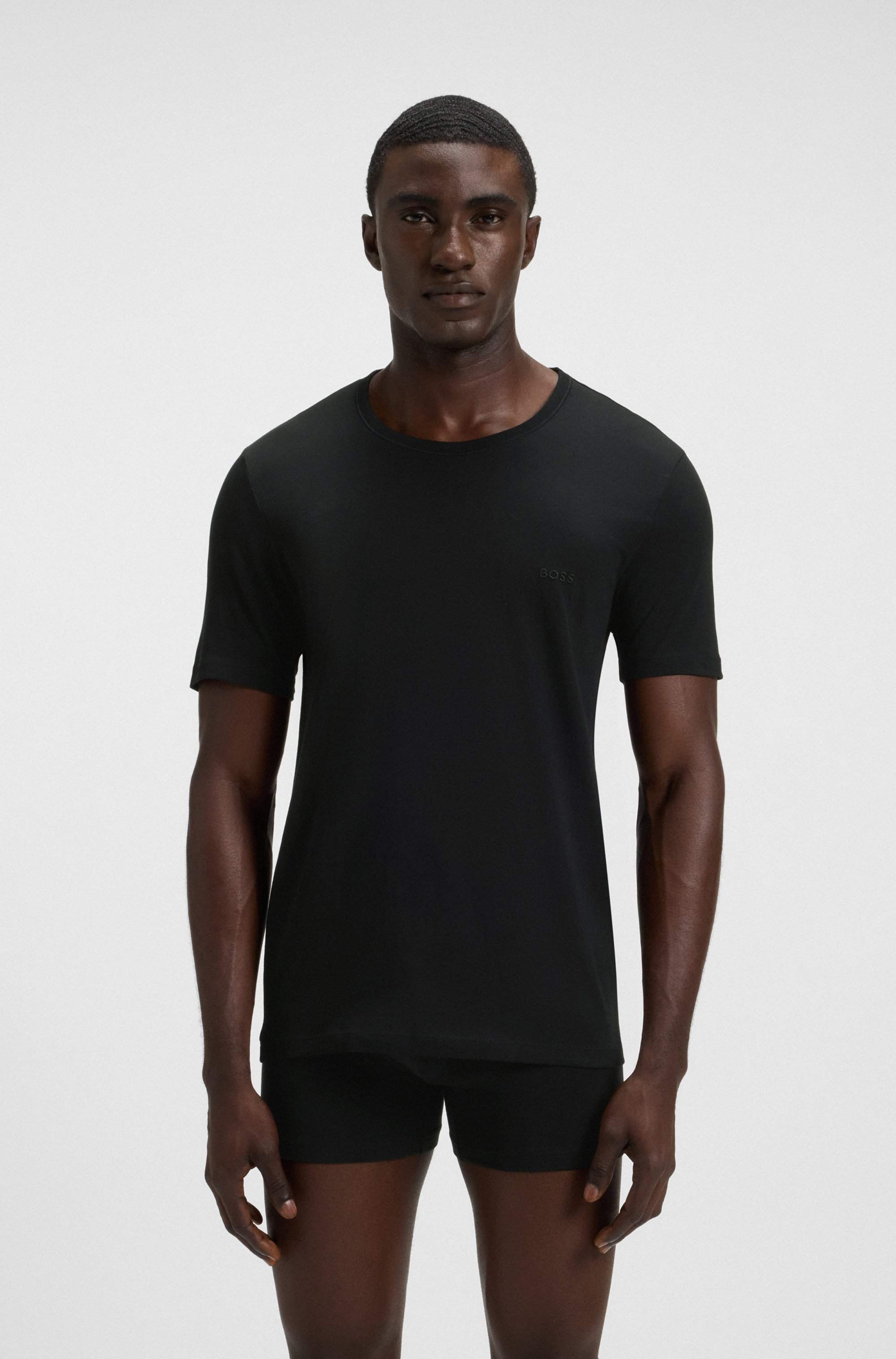 Three-pack of logo-embroidered T-shirts in cotton