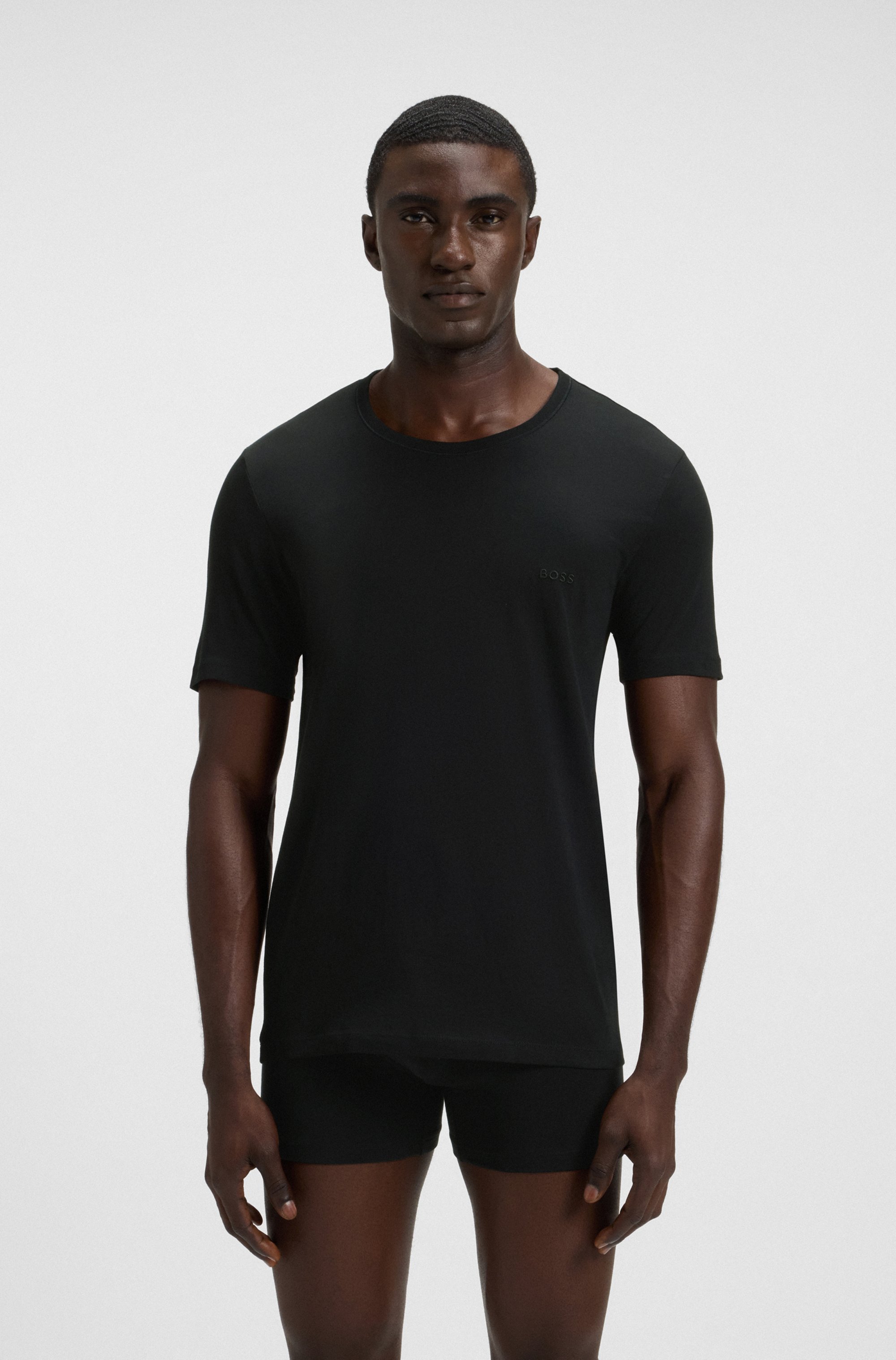 Three-pack of logo-embroidered T-shirts in cotton