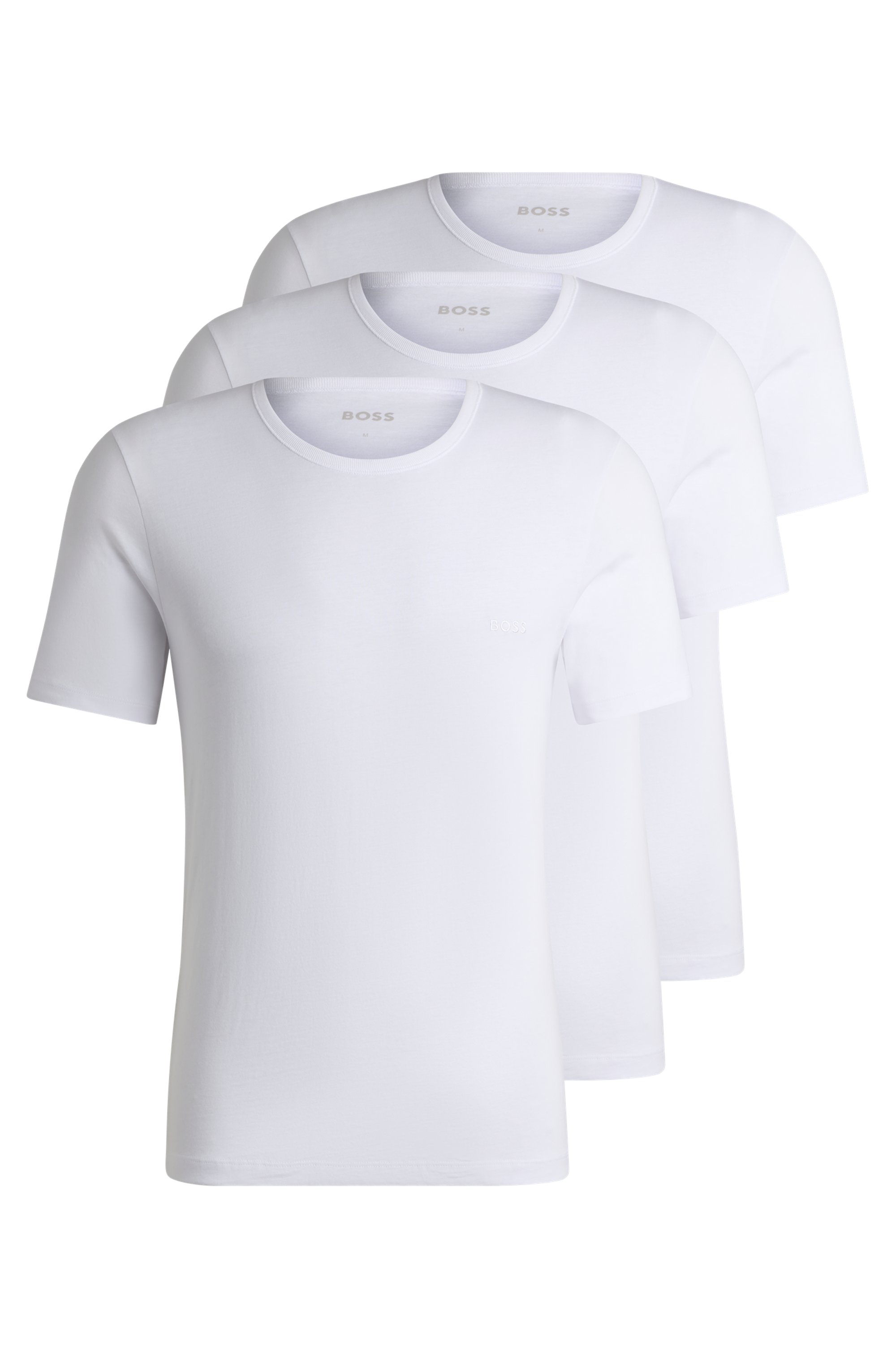 Three-pack of logo-embroidered T-shirts in cotton