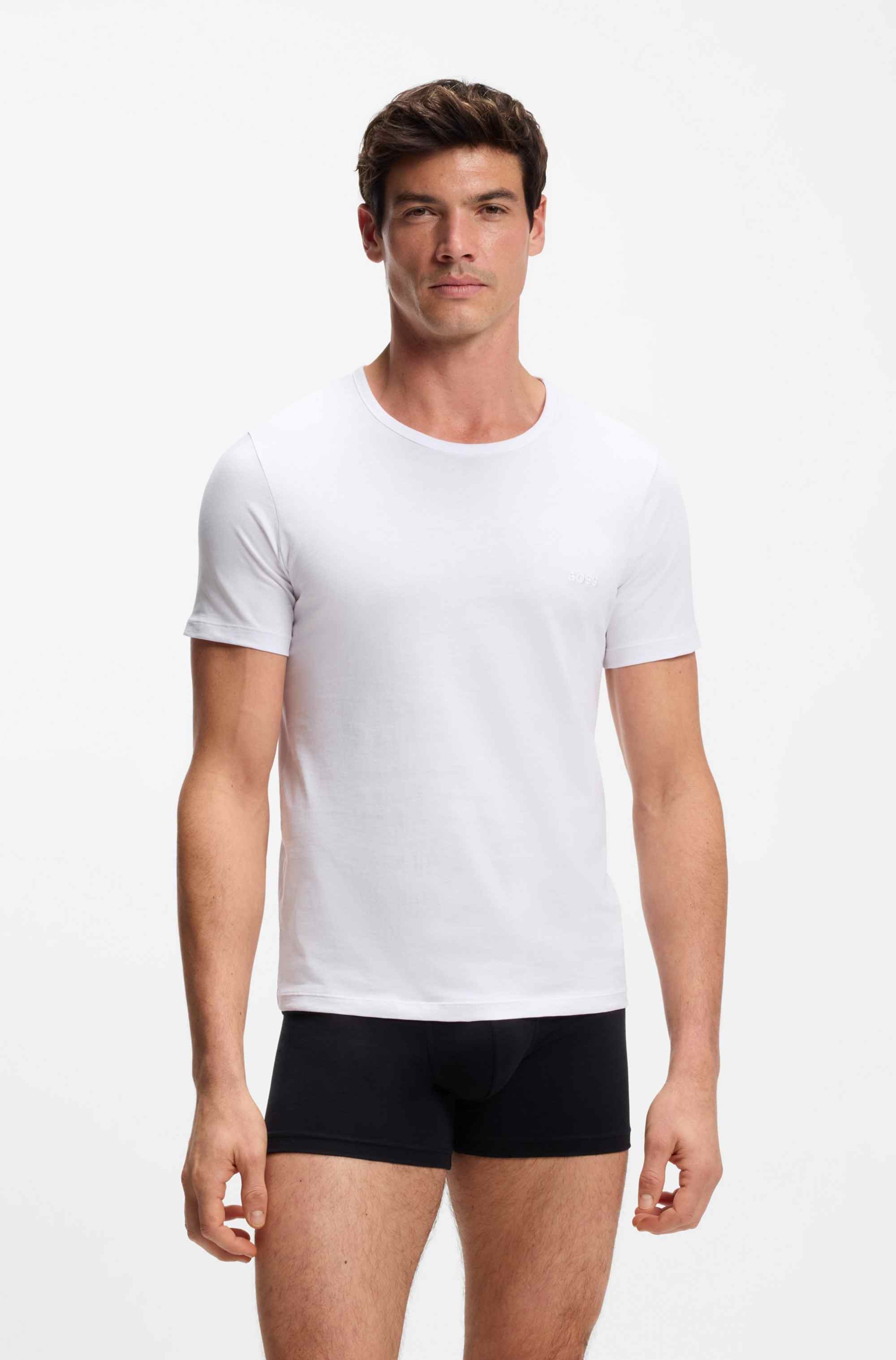 Three-pack of logo-embroidered T-shirts in cotton