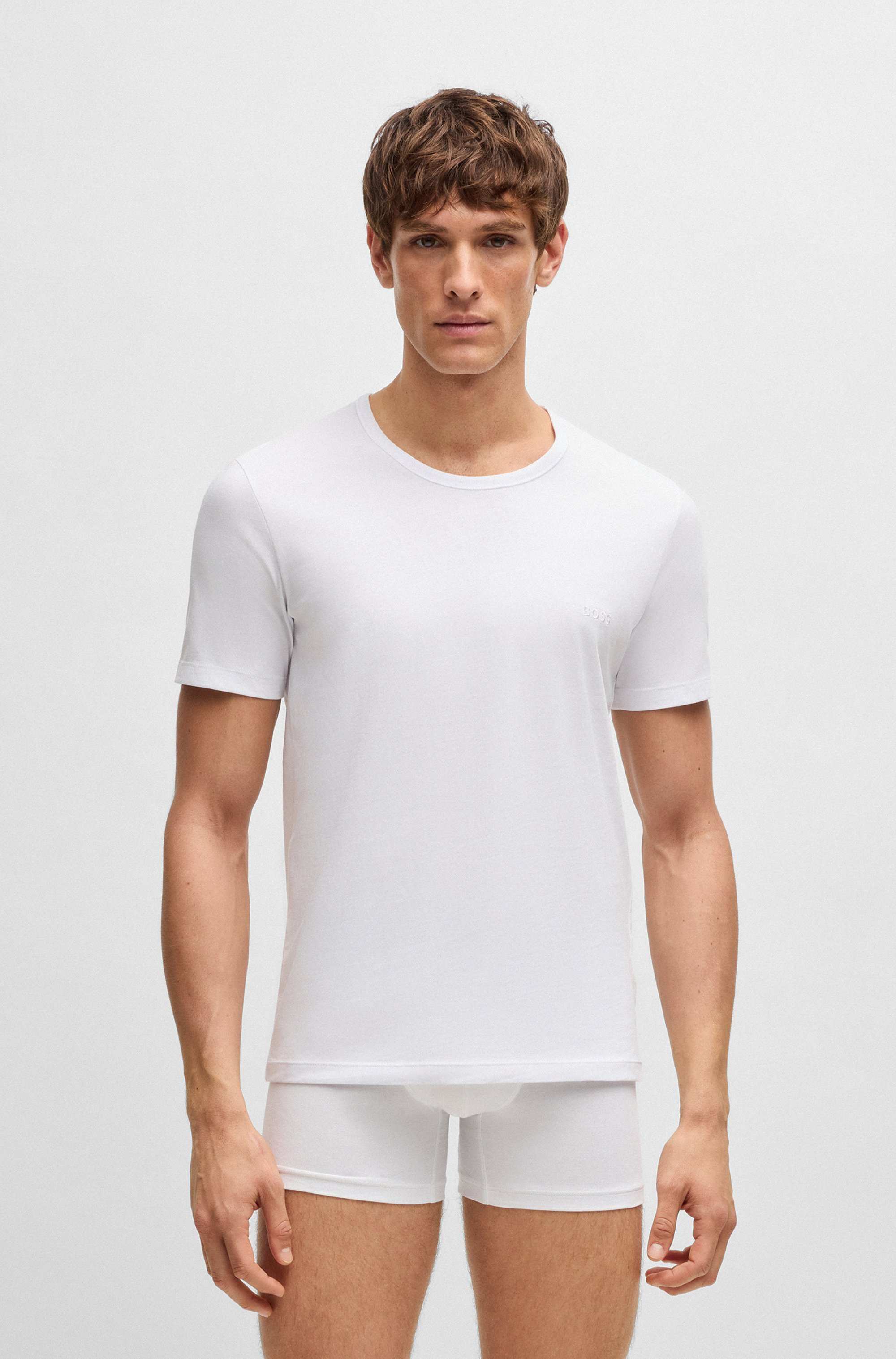 Three-pack of logo-embroidered T-shirts in cotton