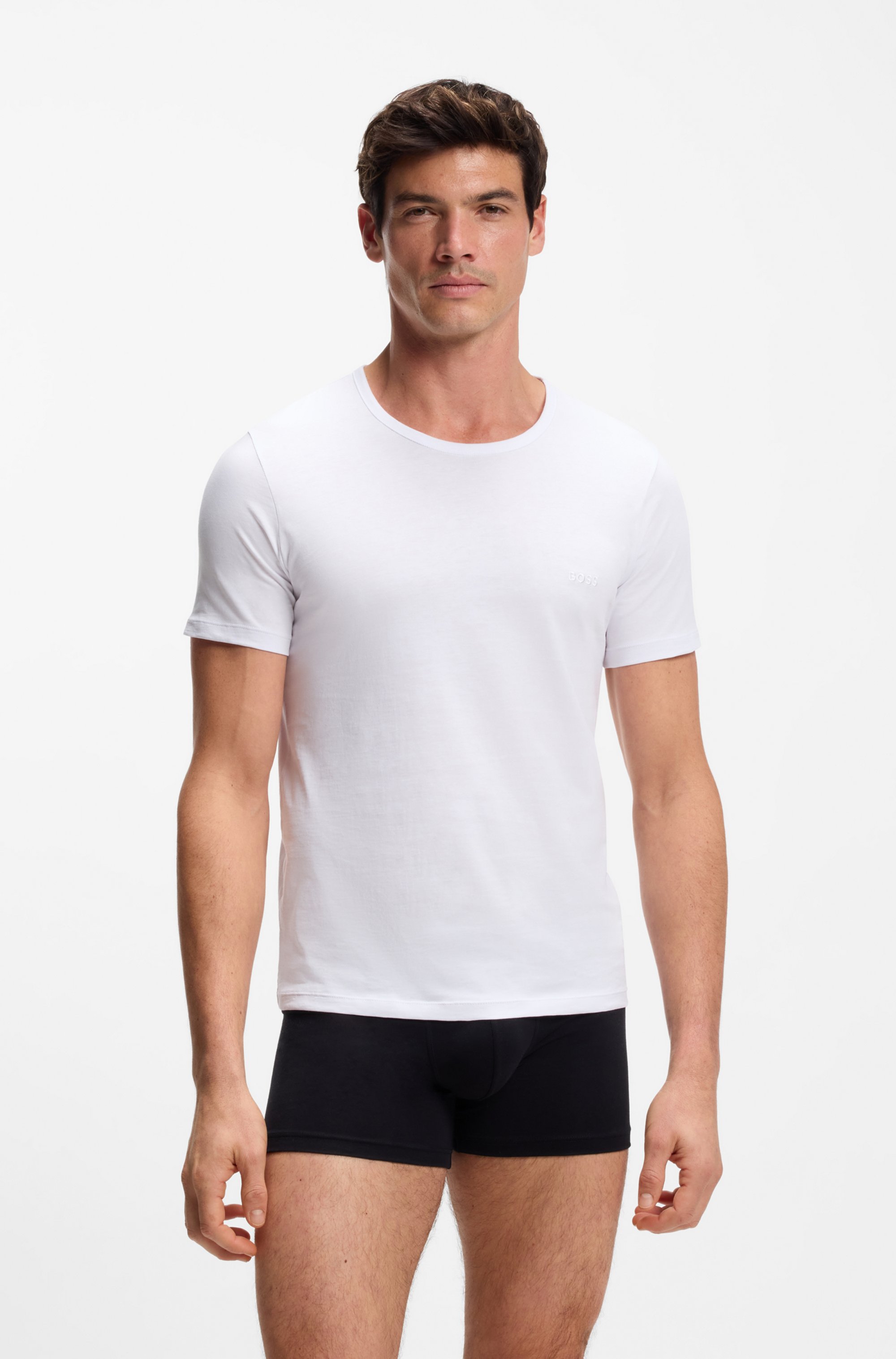 Three-pack of logo-embroidered T-shirts in cotton