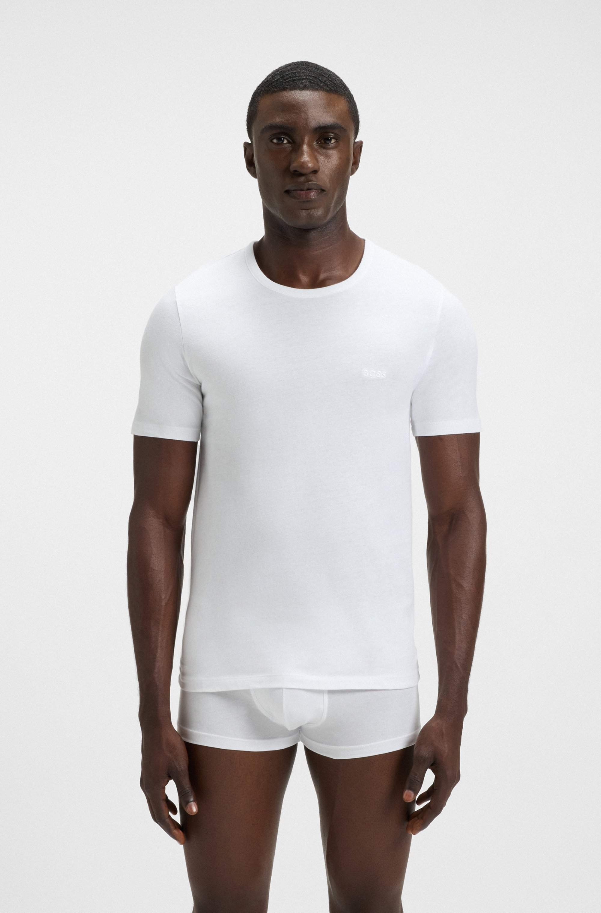Three-pack of logo-embroidered T-shirts in cotton