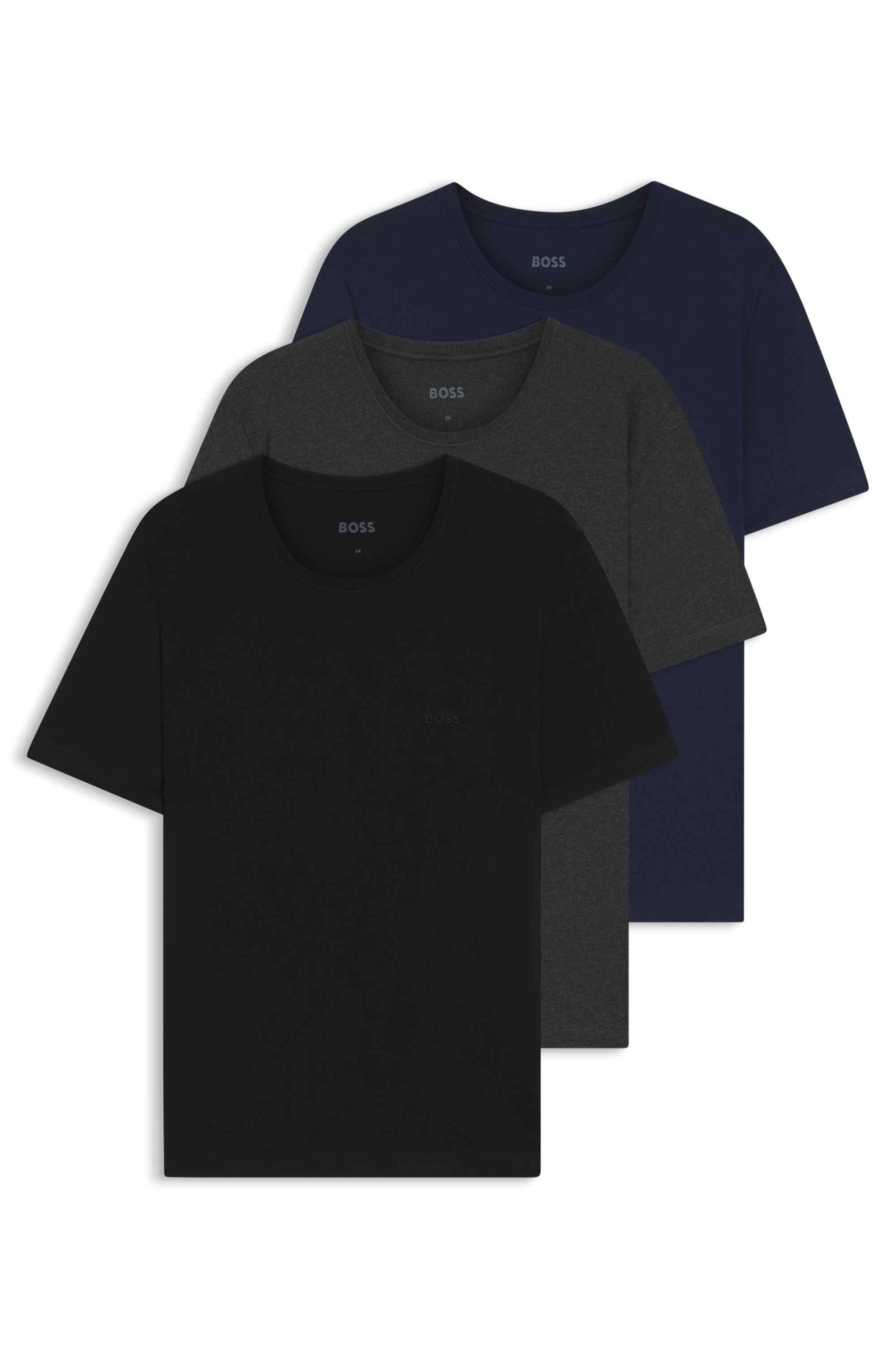Three-pack of logo-embroidered T-shirts in cotton