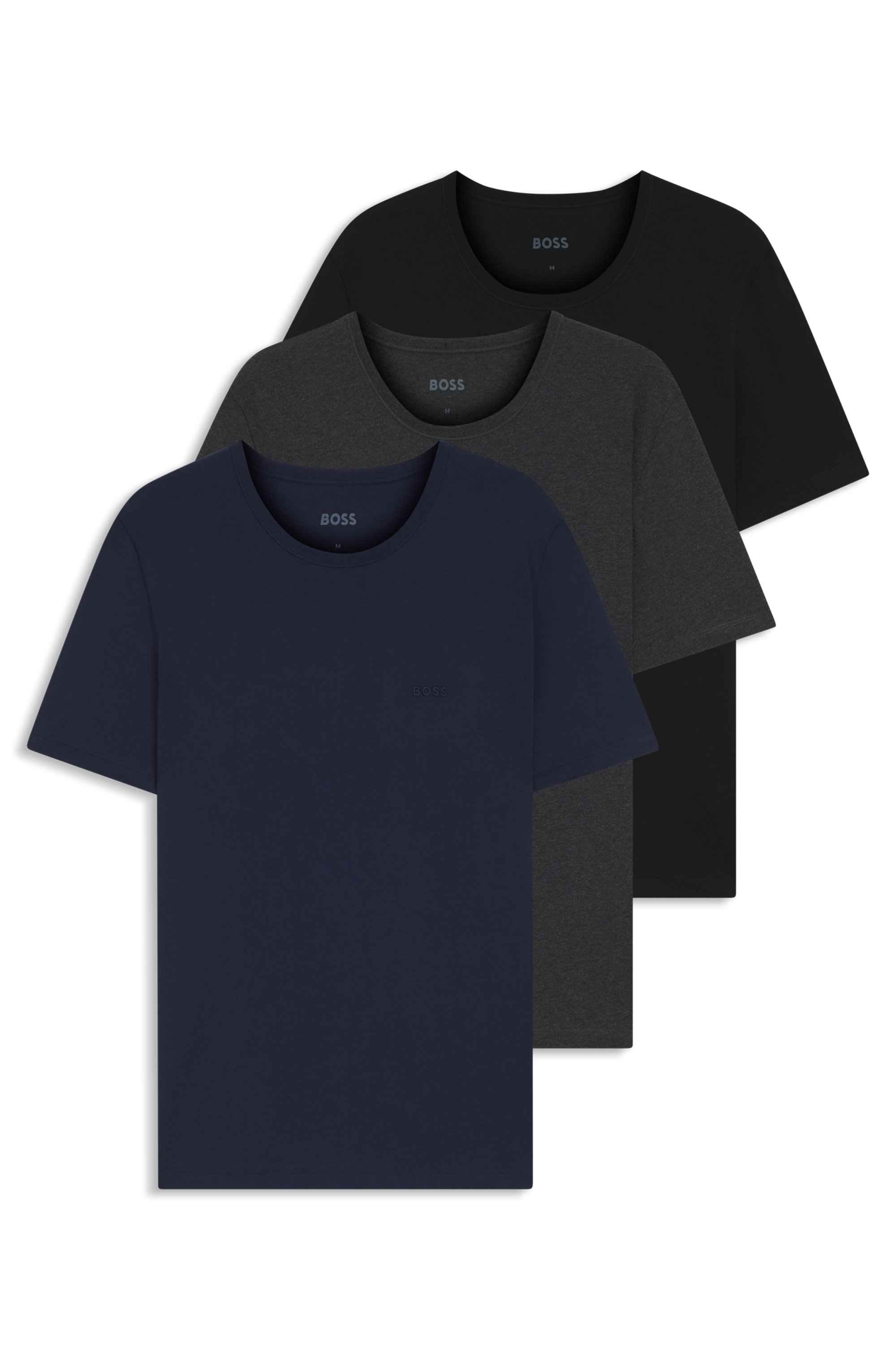 Three-pack of logo-embroidered T-shirts in cotton