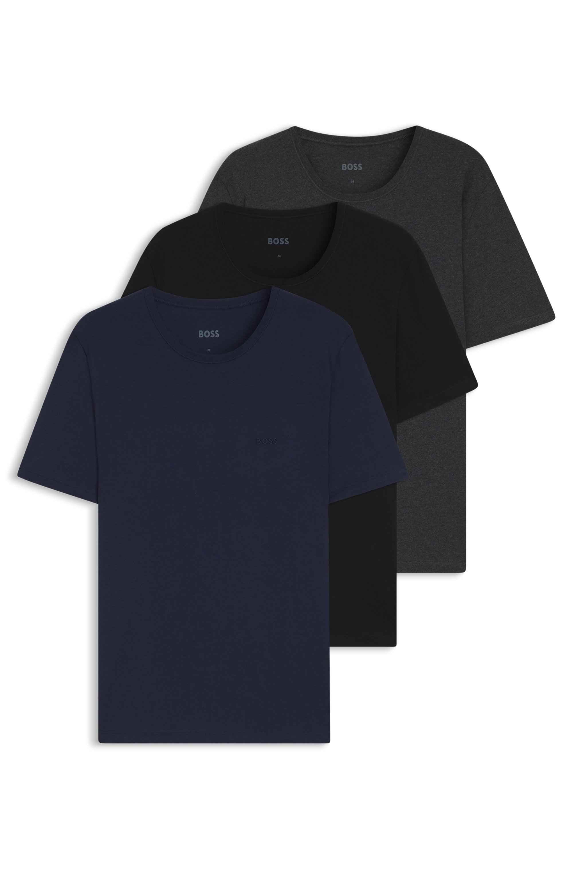 Three-pack of logo-embroidered T-shirts in cotton