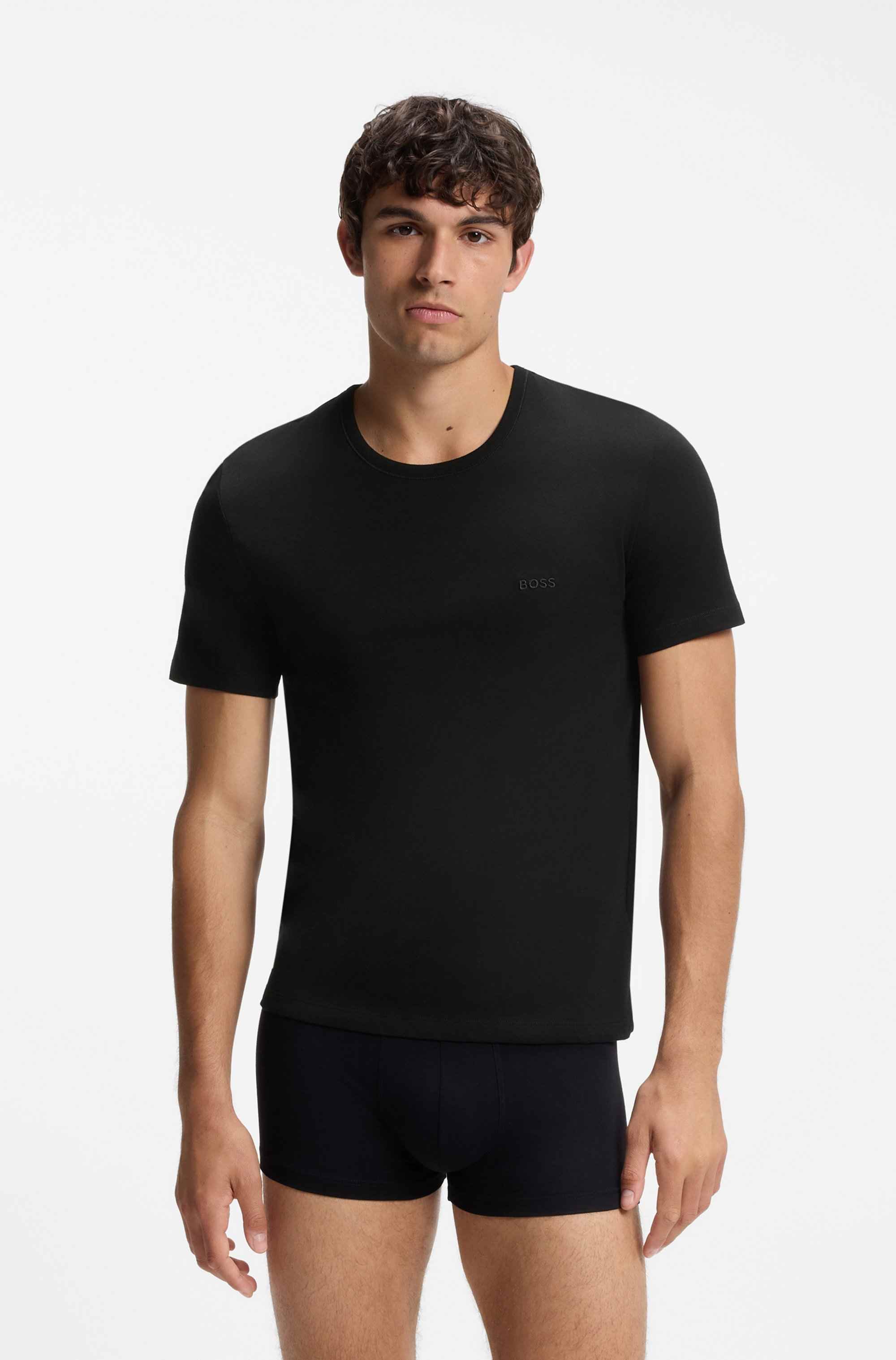 Three-pack of logo-embroidered T-shirts in cotton