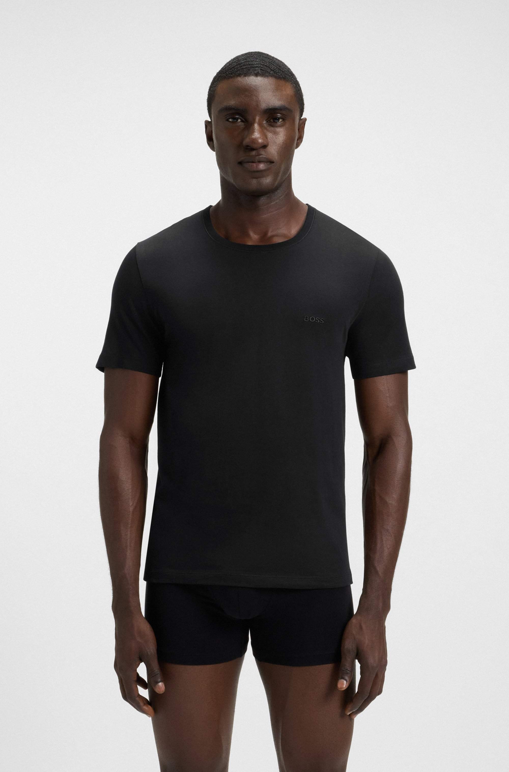 Three-pack of logo-embroidered T-shirts in cotton