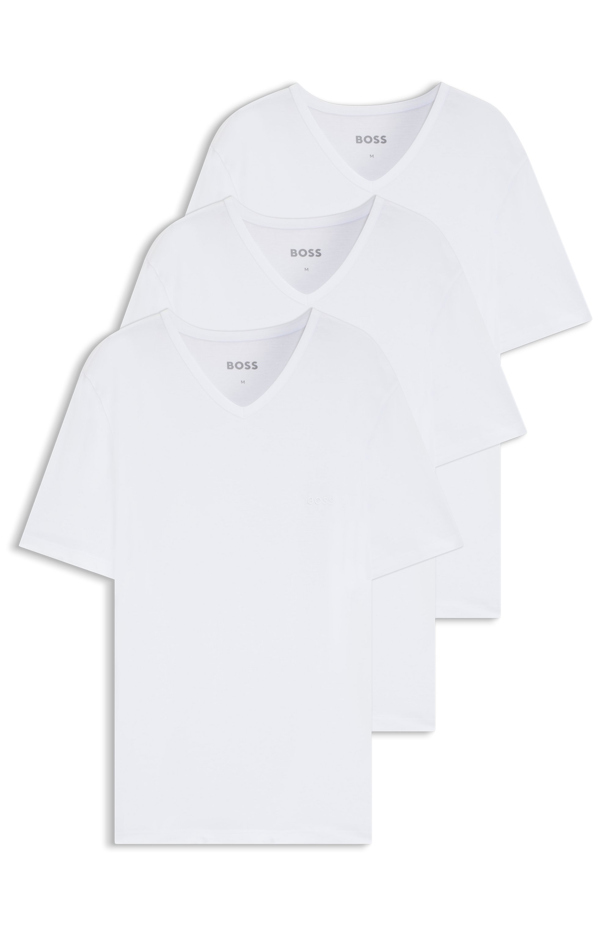 Three-pack of V-neck underwear T-shirts in cotton
