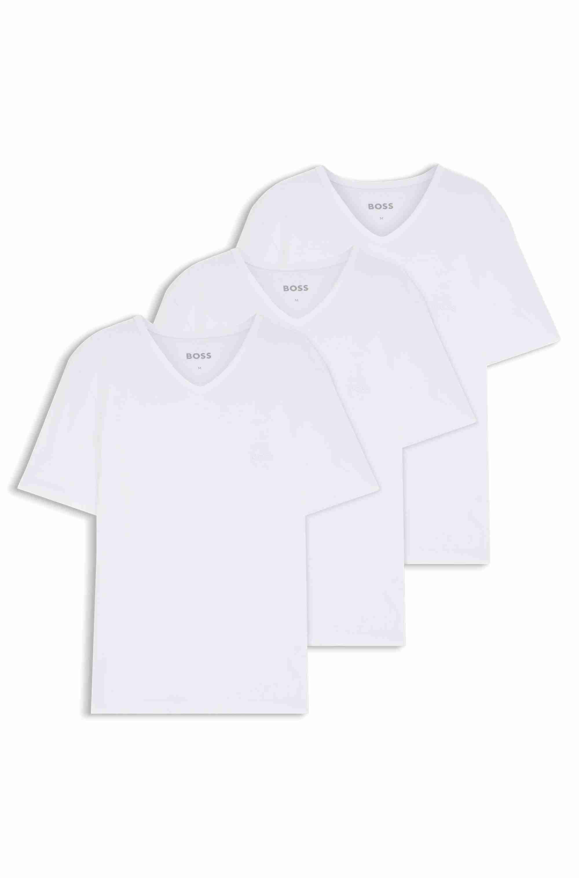 Three-pack of V-neck underwear T-shirts in cotton