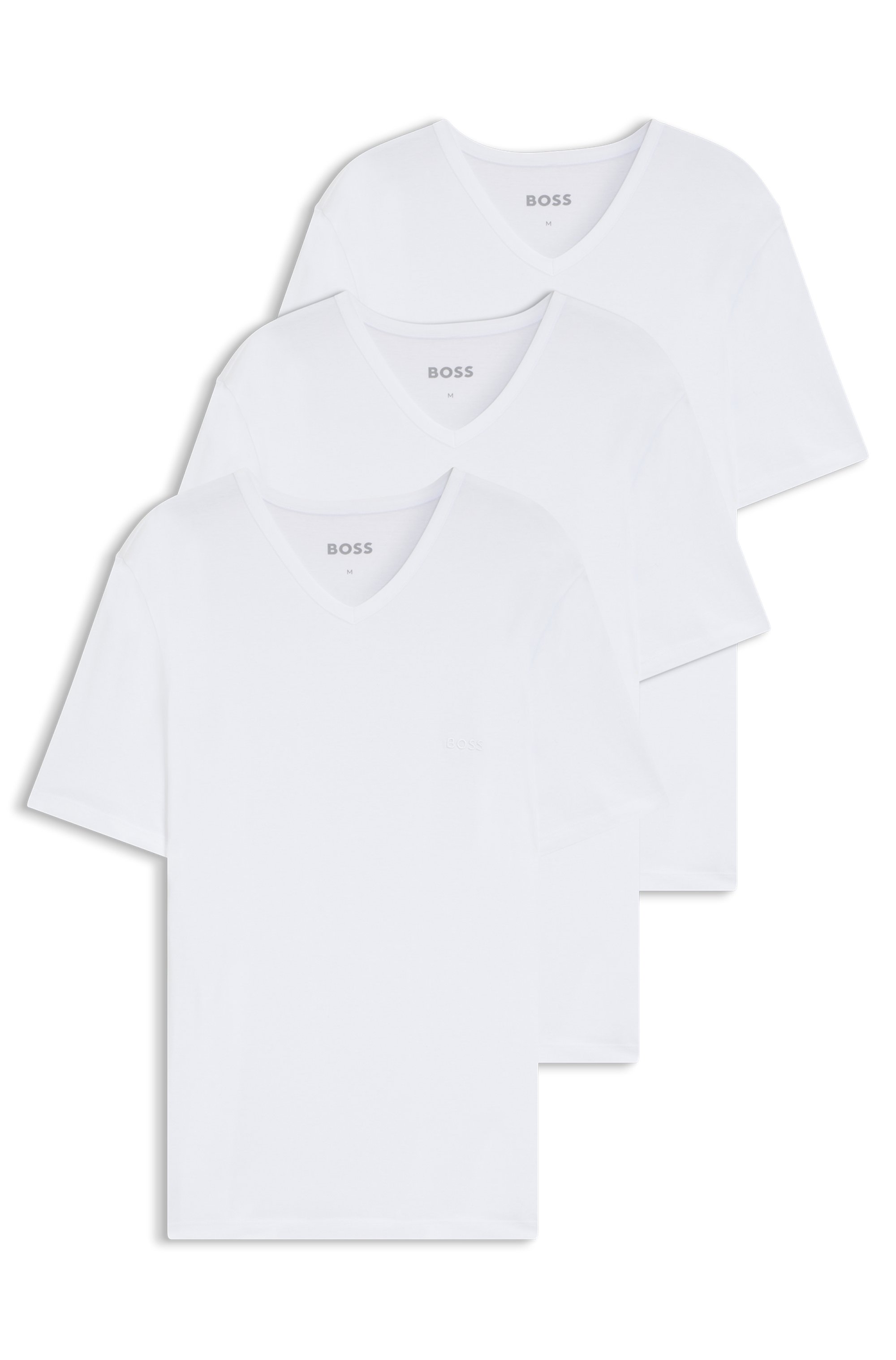 Three-pack of V-neck underwear T-shirts in cotton