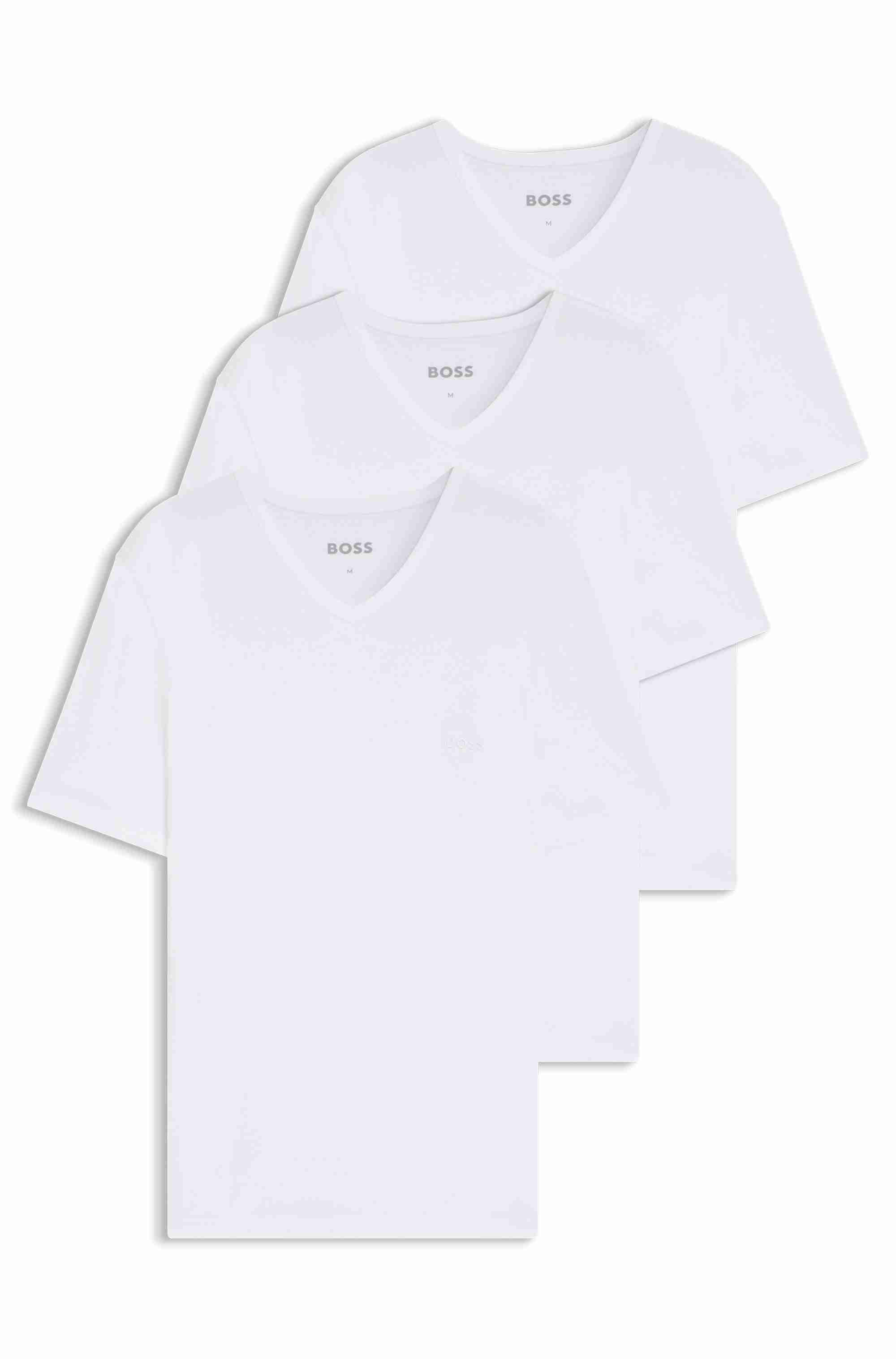 Three-pack of V-neck underwear T-shirts in cotton