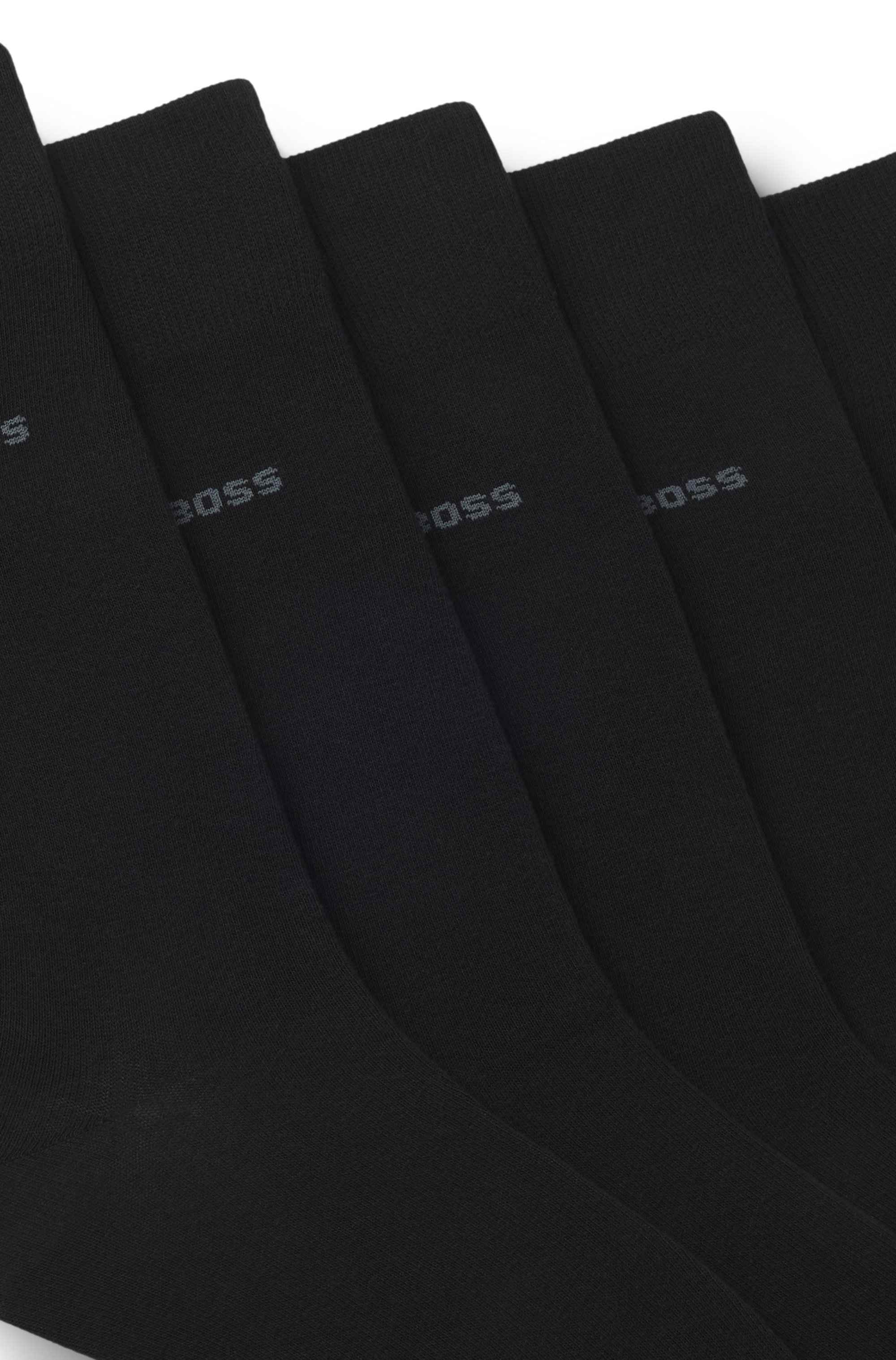 Five-pack of regular-length socks in a cotton blend