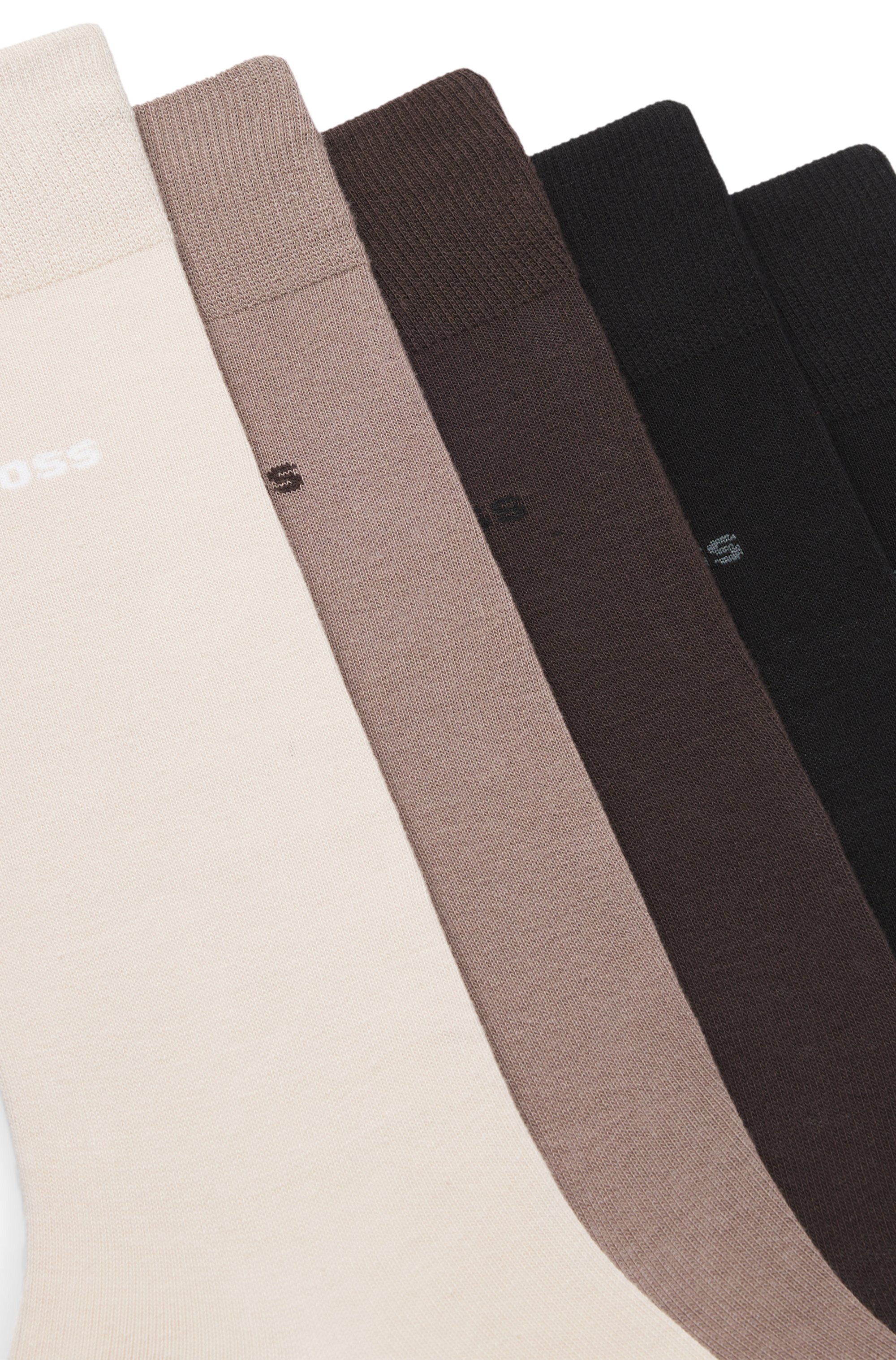 Five-pack of regular-length socks in a cotton blend
