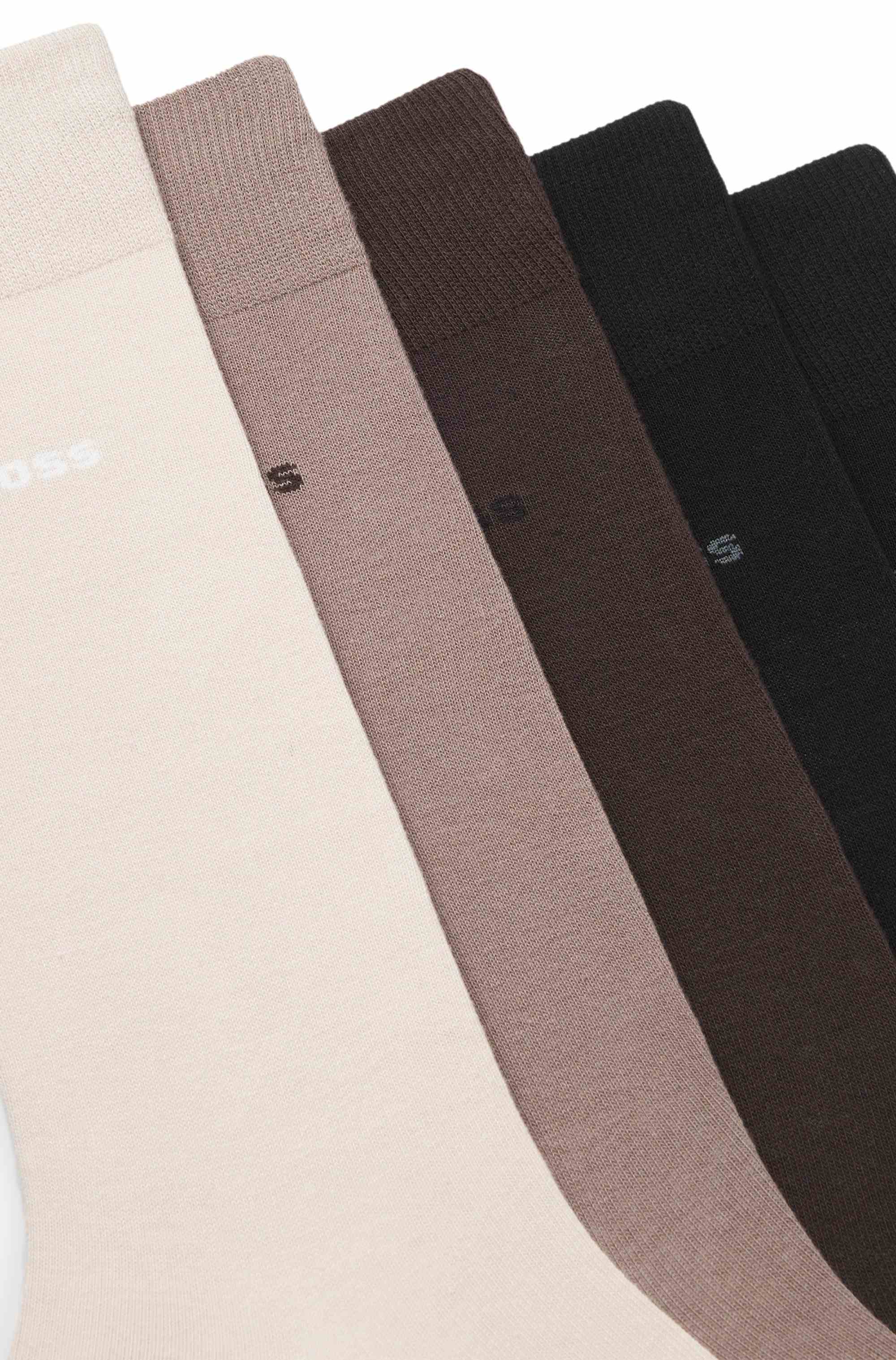 Five-pack of regular-length socks in a cotton blend