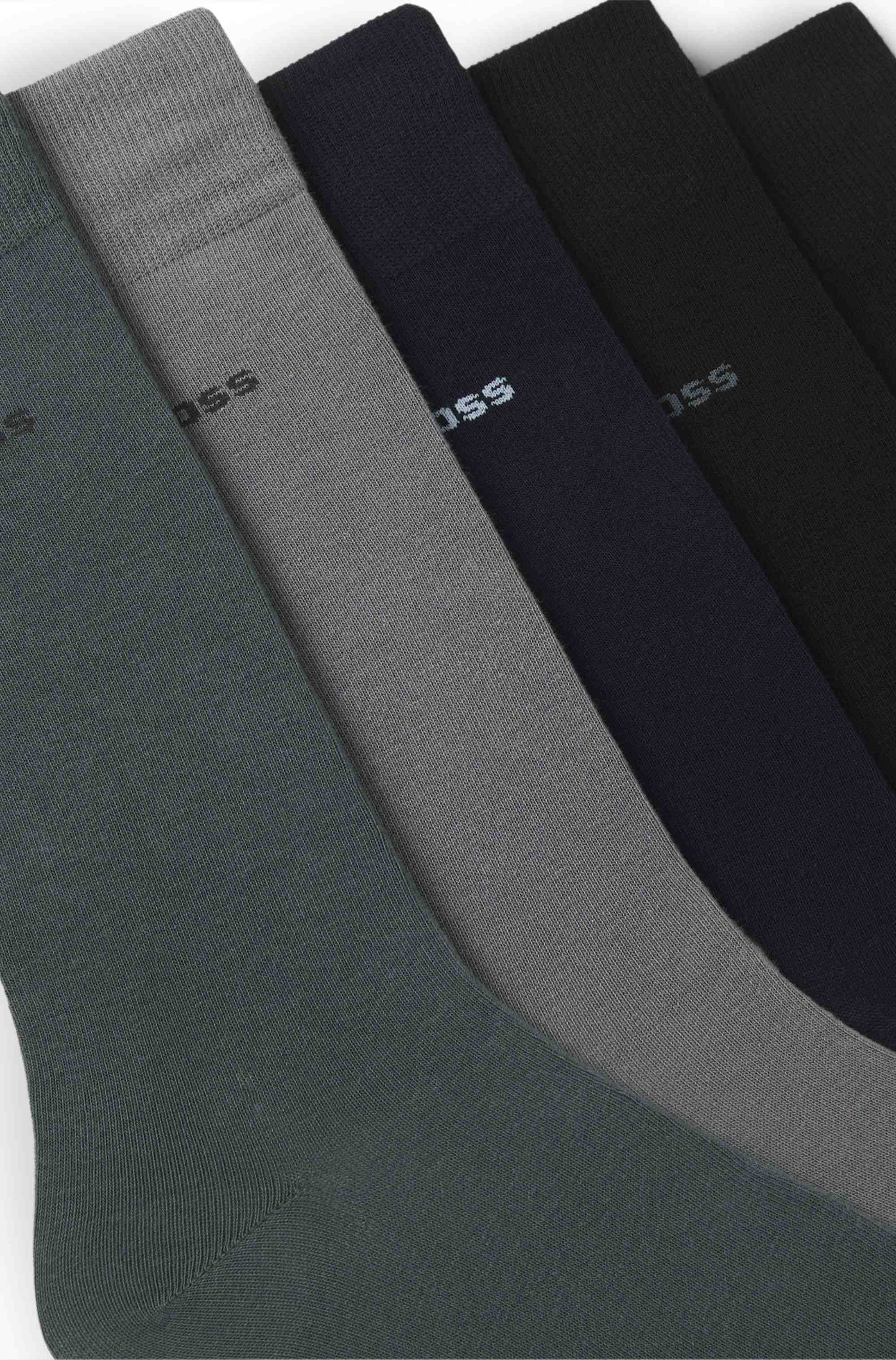 Five-pack of regular-length socks in a cotton blend