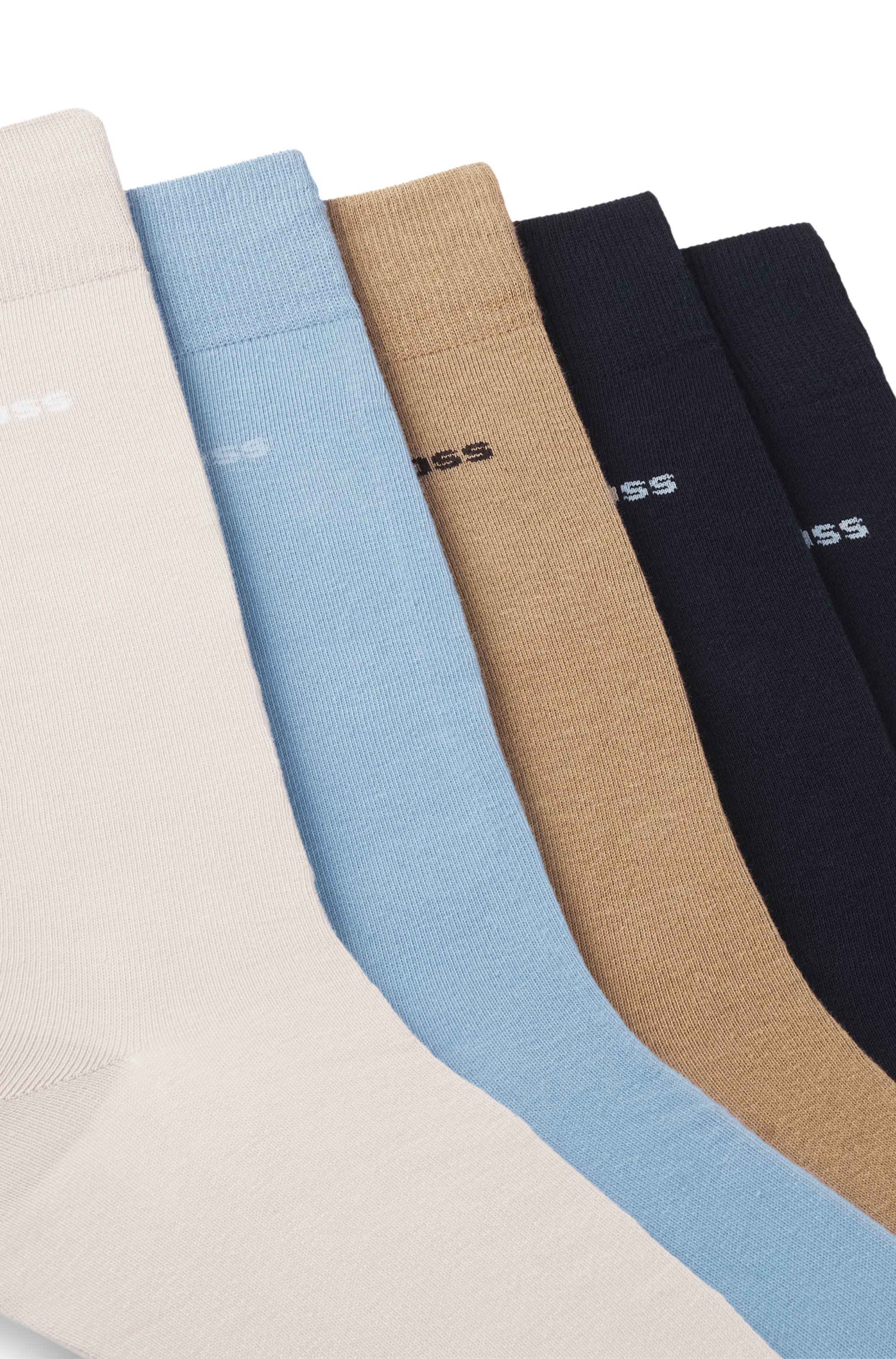 Five-pack of regular-length socks in a cotton blend