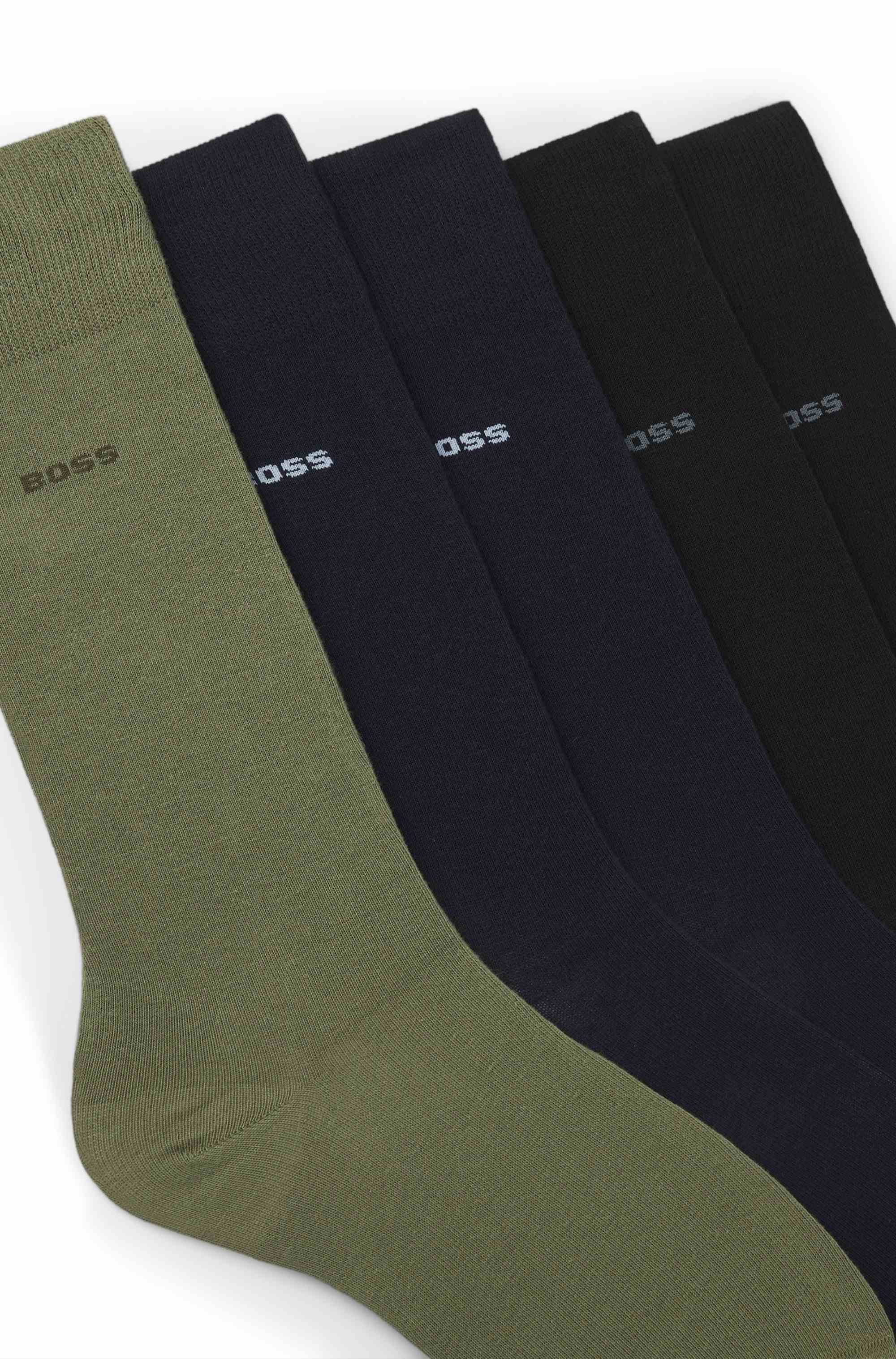 Five-pack of regular-length socks in a cotton blend