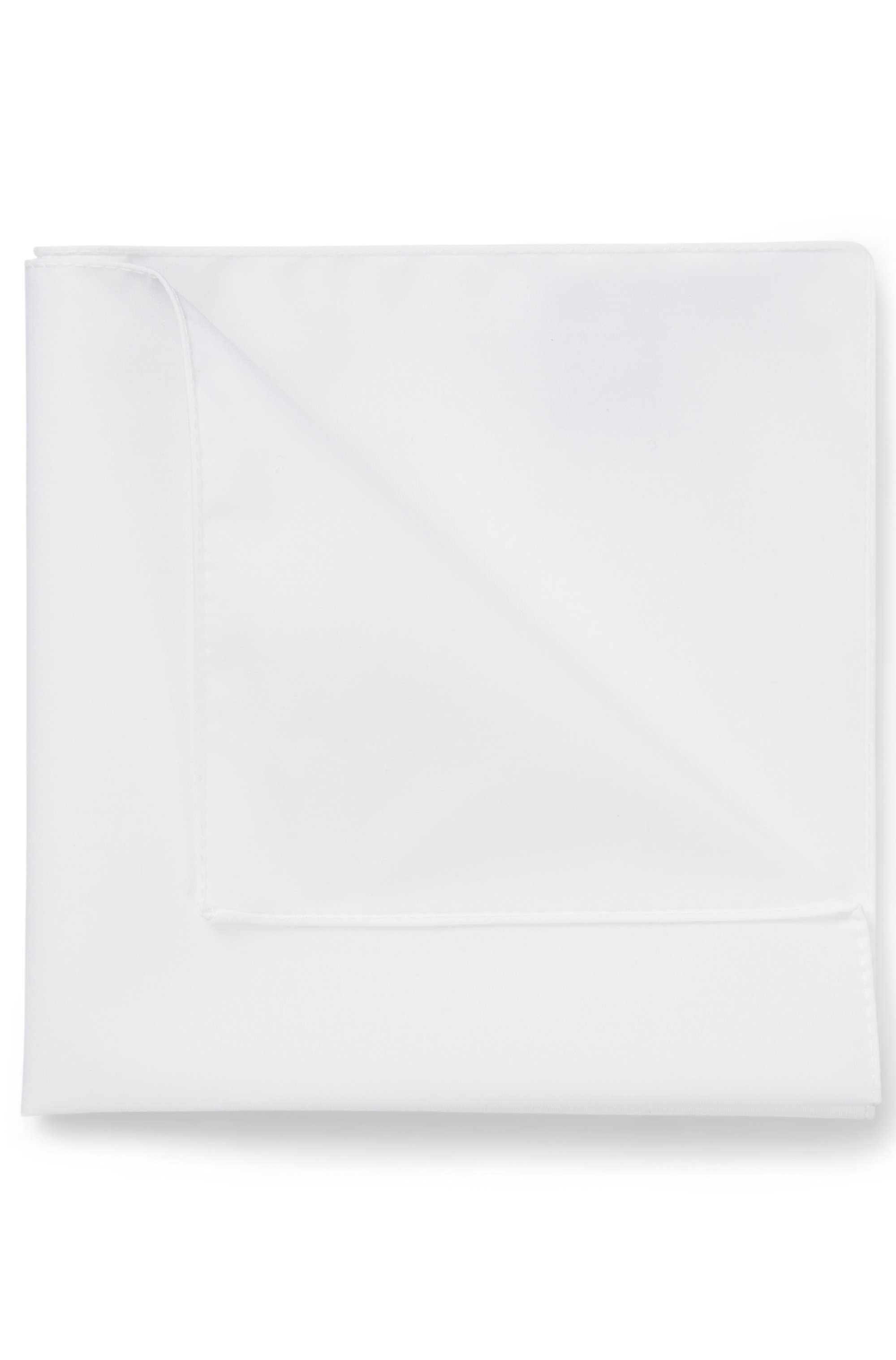 Italian-made pocket square in easy-iron cotton