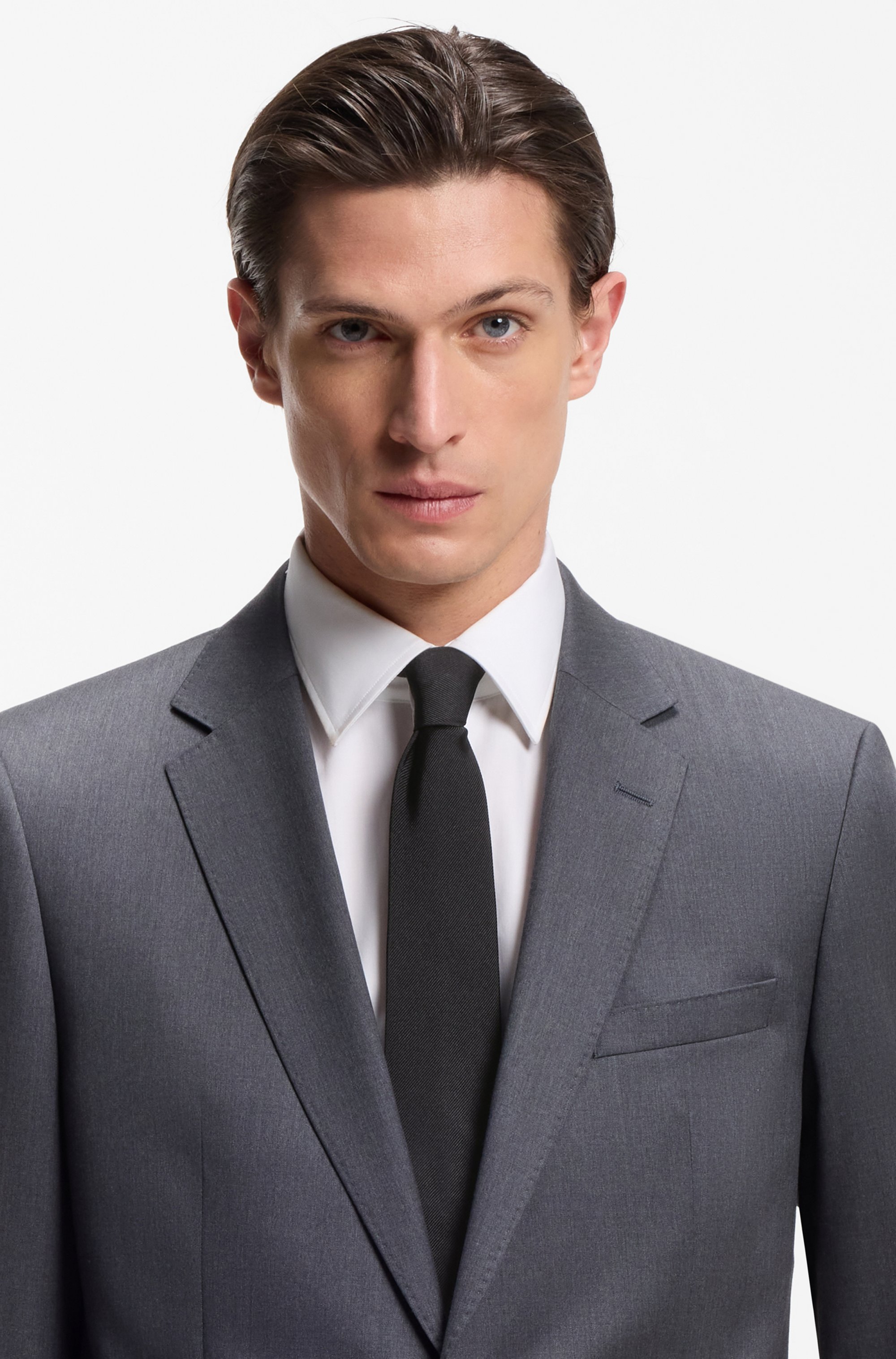 Formal tie in silk jacquard