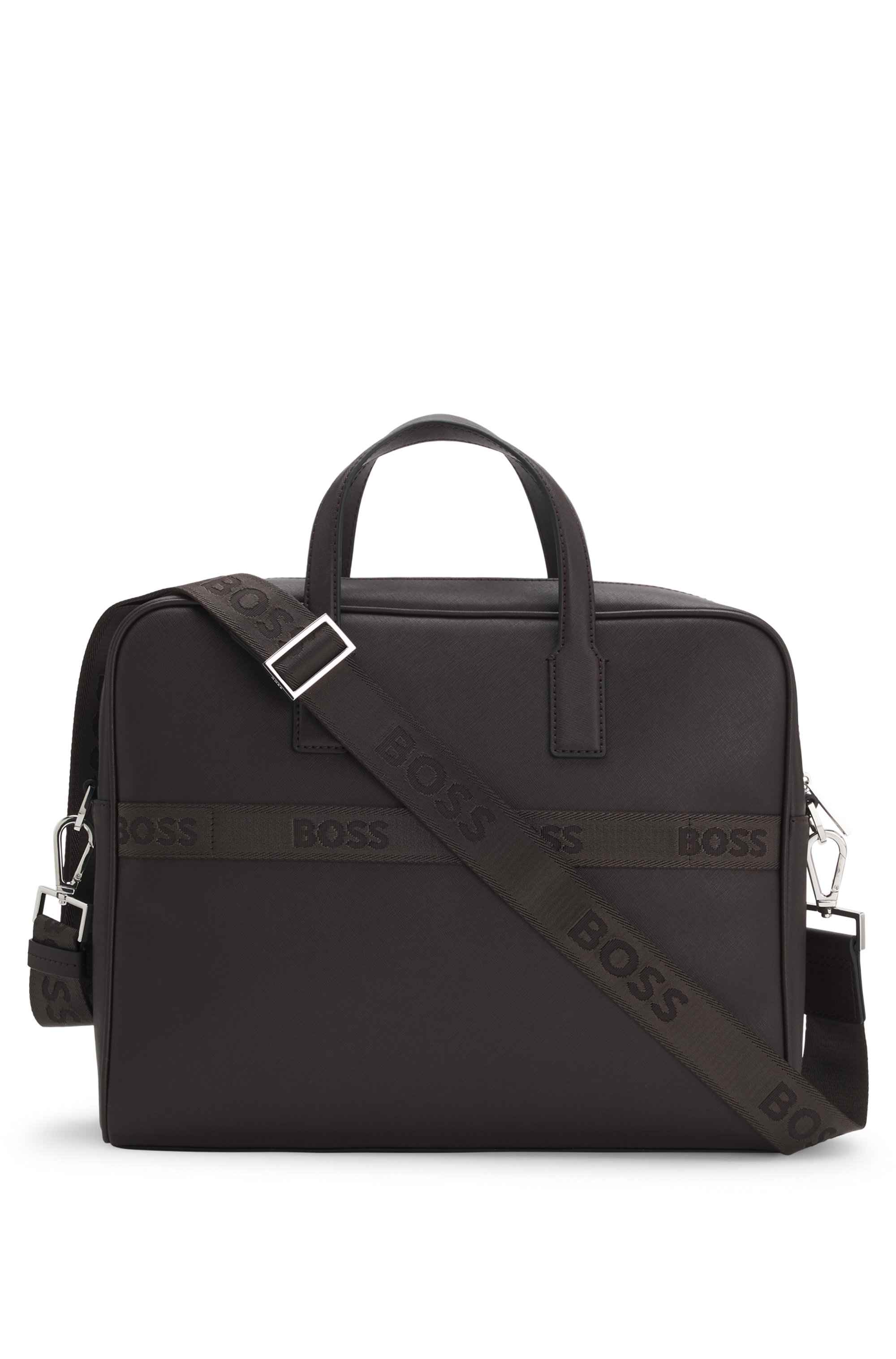 Structured document case with foil-print logo