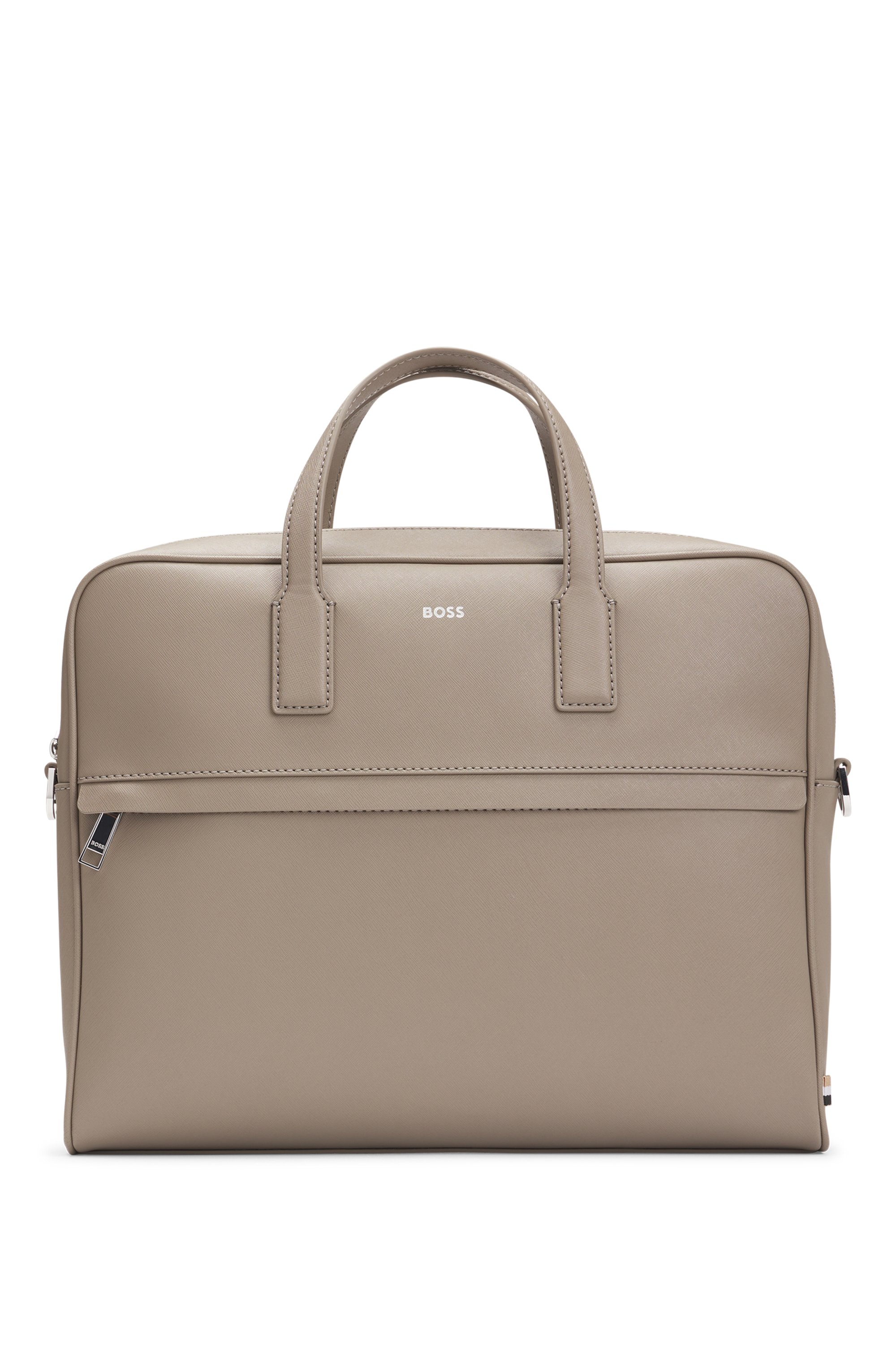 Structured document case with foil-print logo