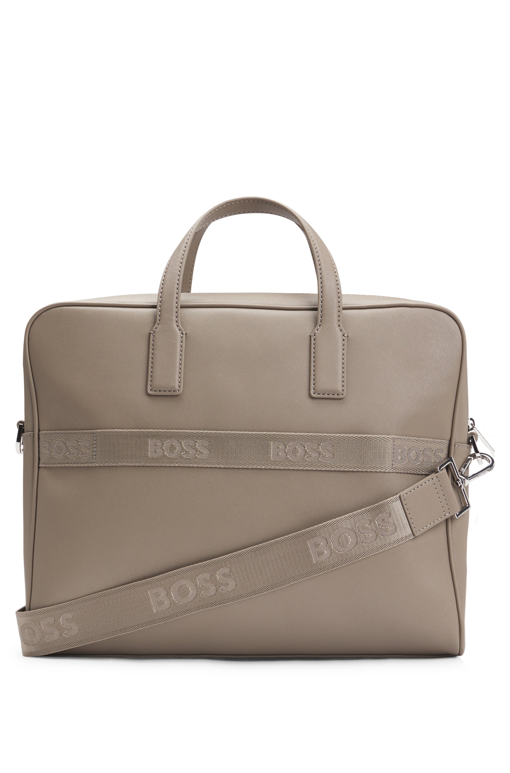 Structured document case with foil-print logo