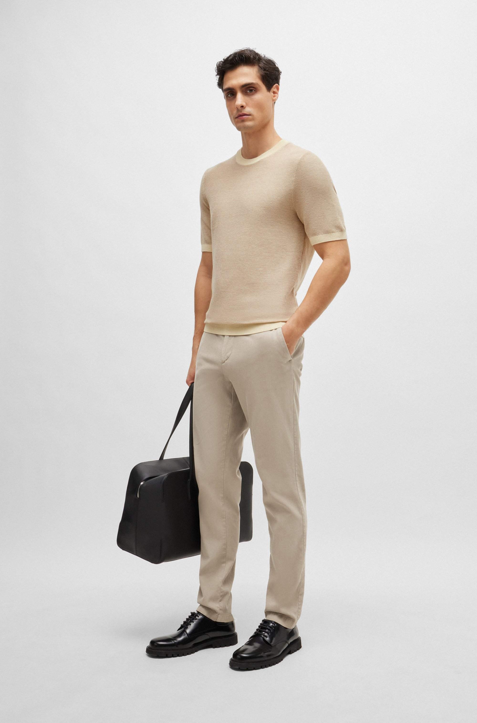 Slim-fit chinos in a stretch-cotton blend