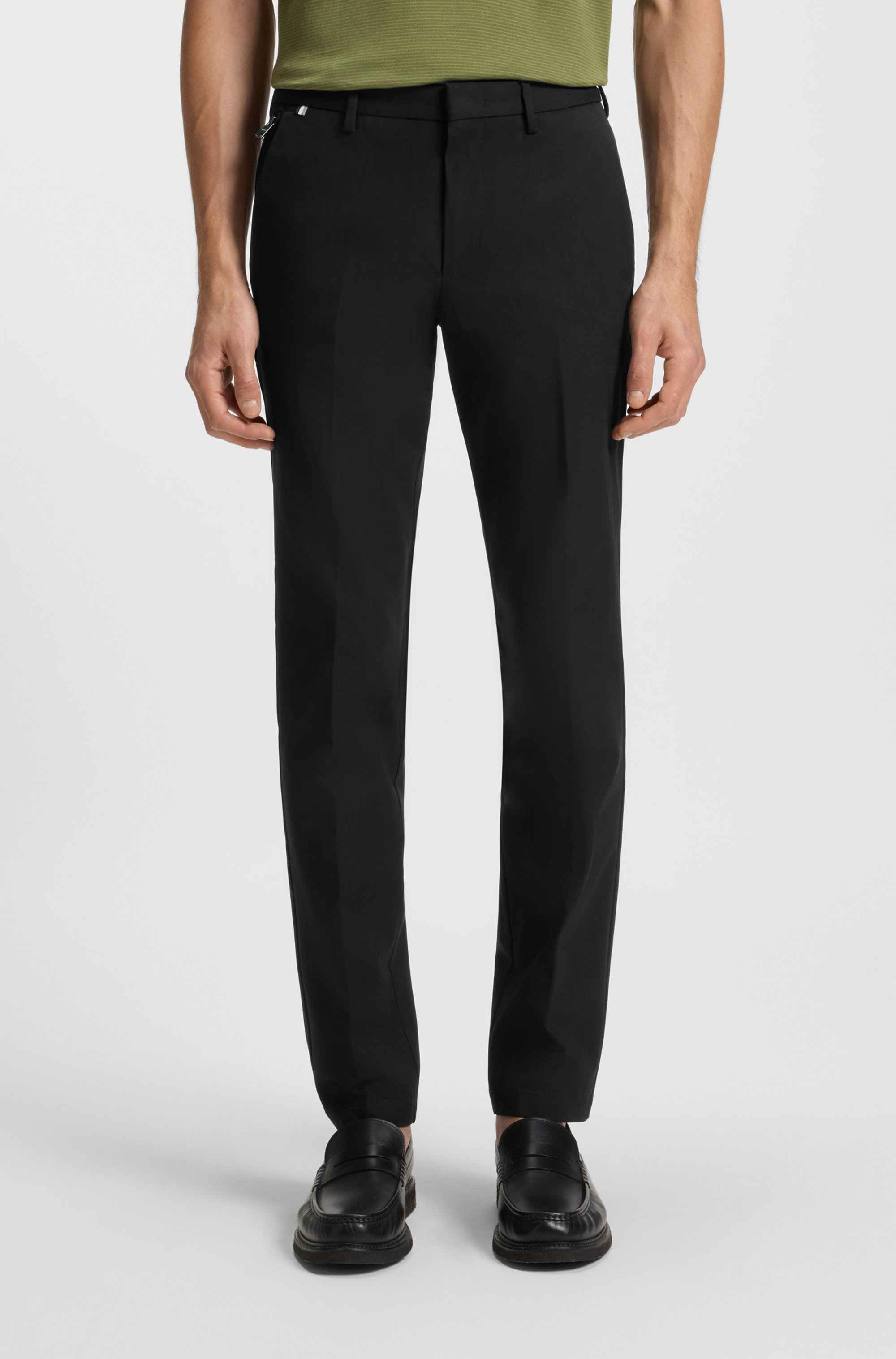 Slim-fit trousers in a stretch cotton blend