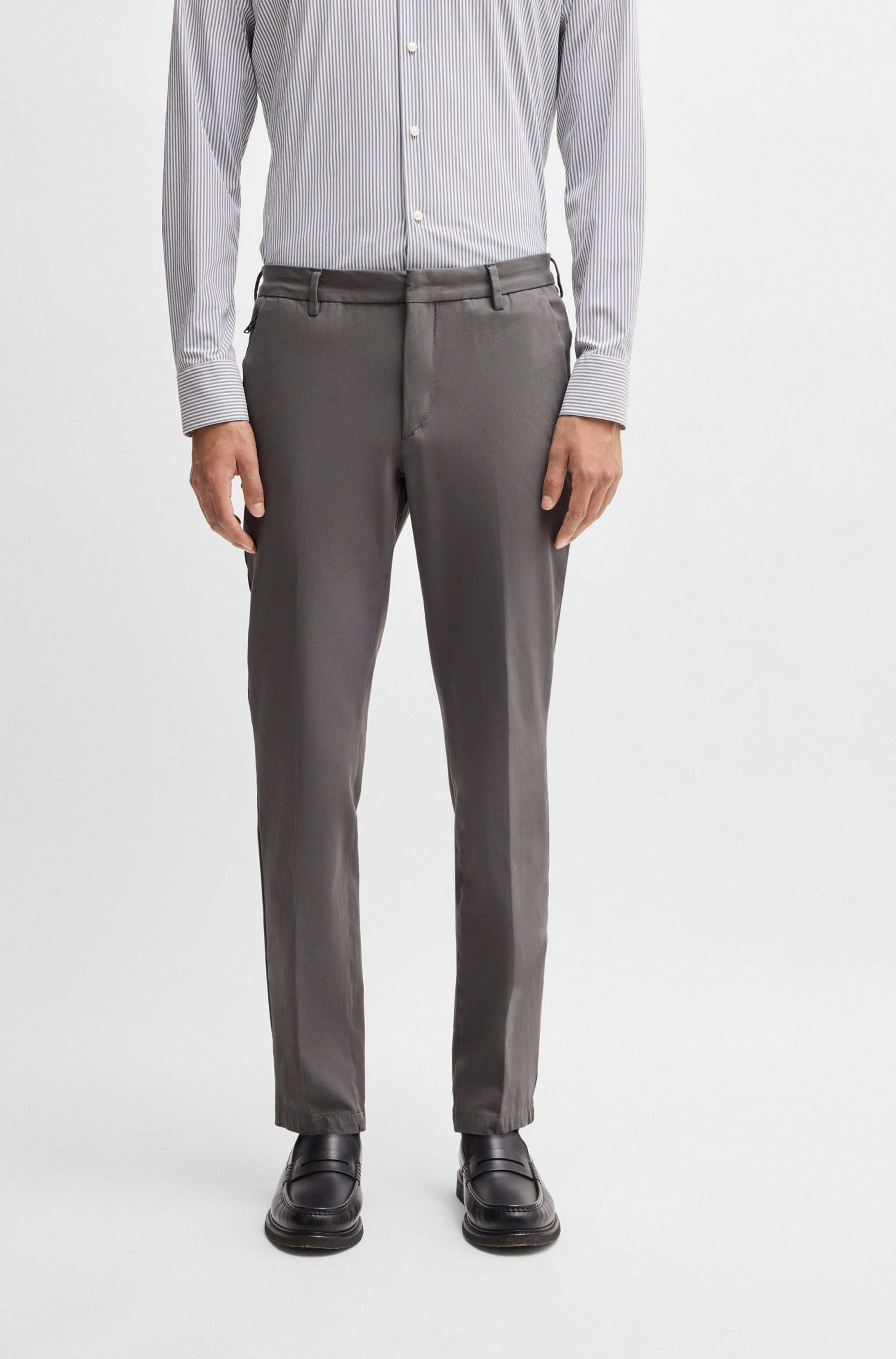Slim-fit trousers in a stretch cotton blend