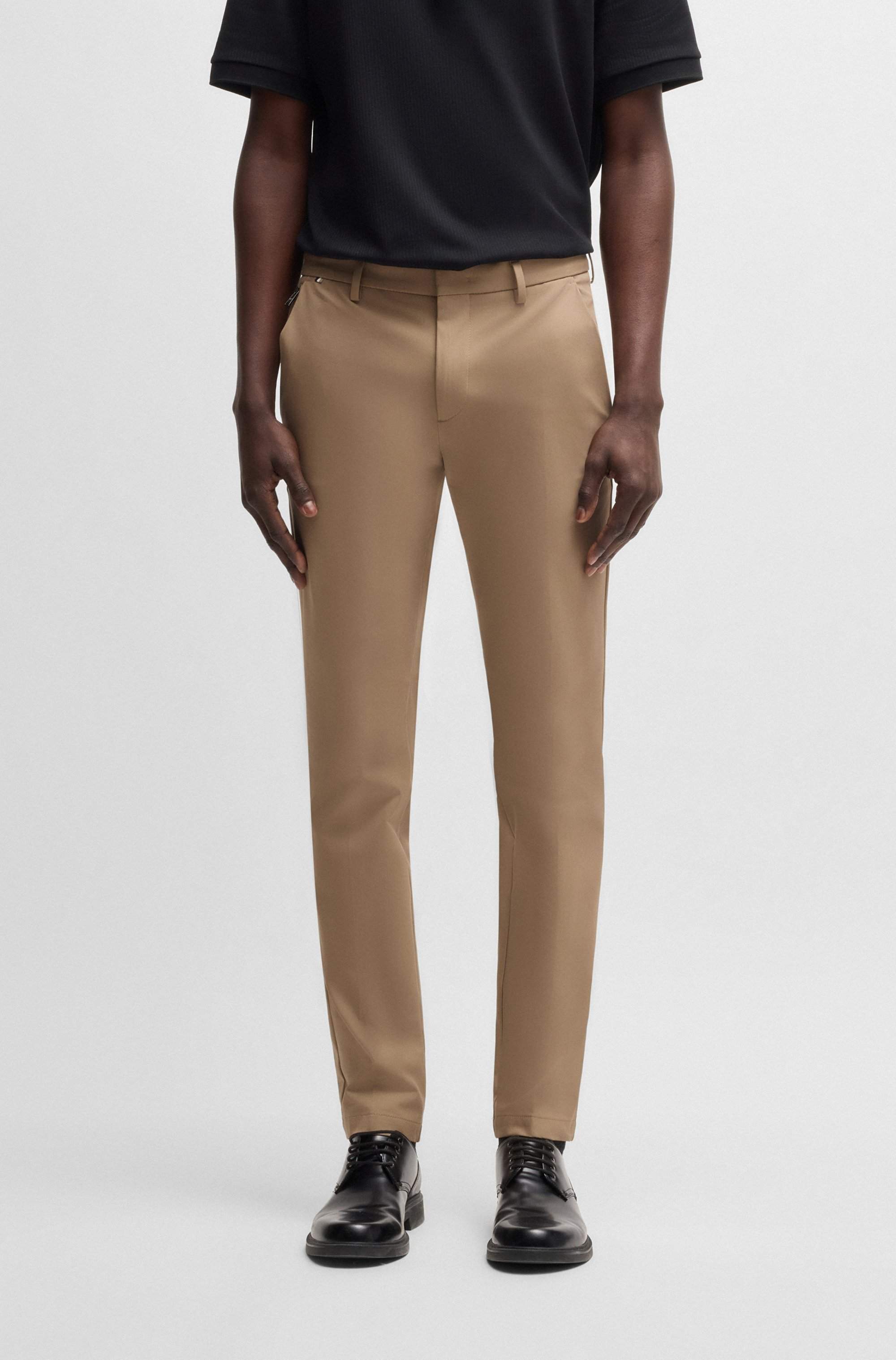 Slim-fit trousers in a stretch cotton blend