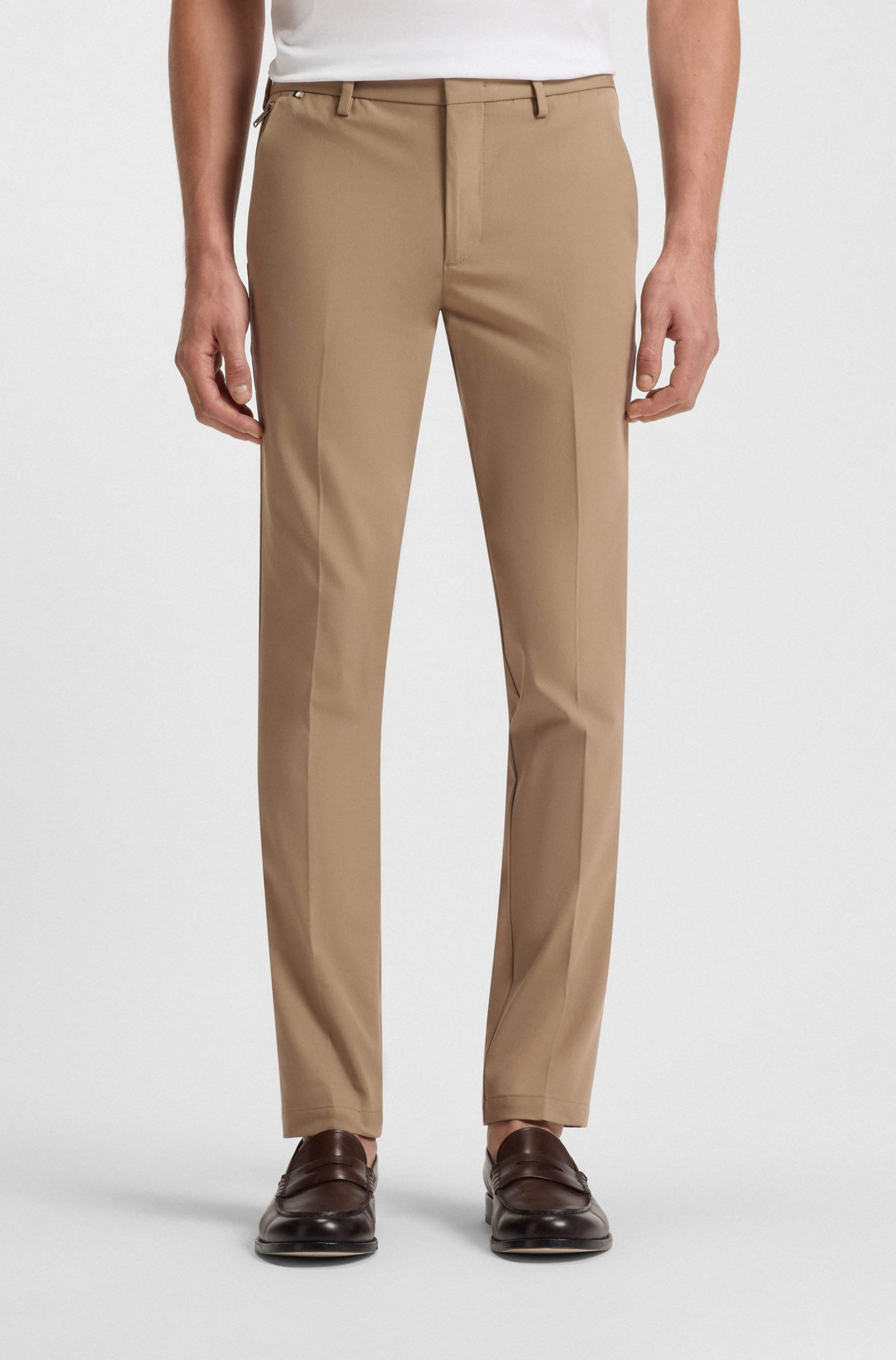 Slim-fit trousers in a stretch cotton blend