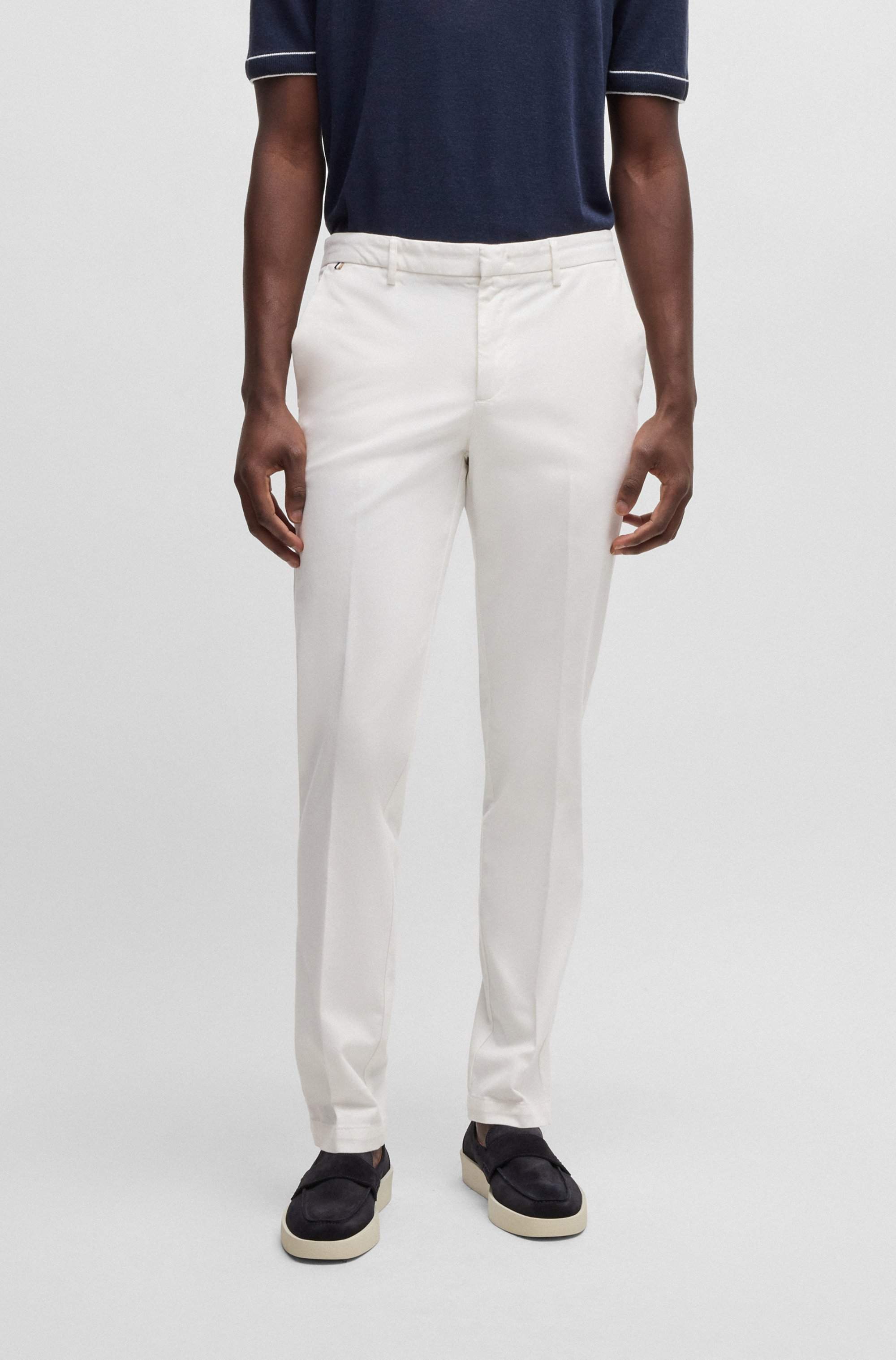 Slim-fit chinos in stretch-cotton gabardine