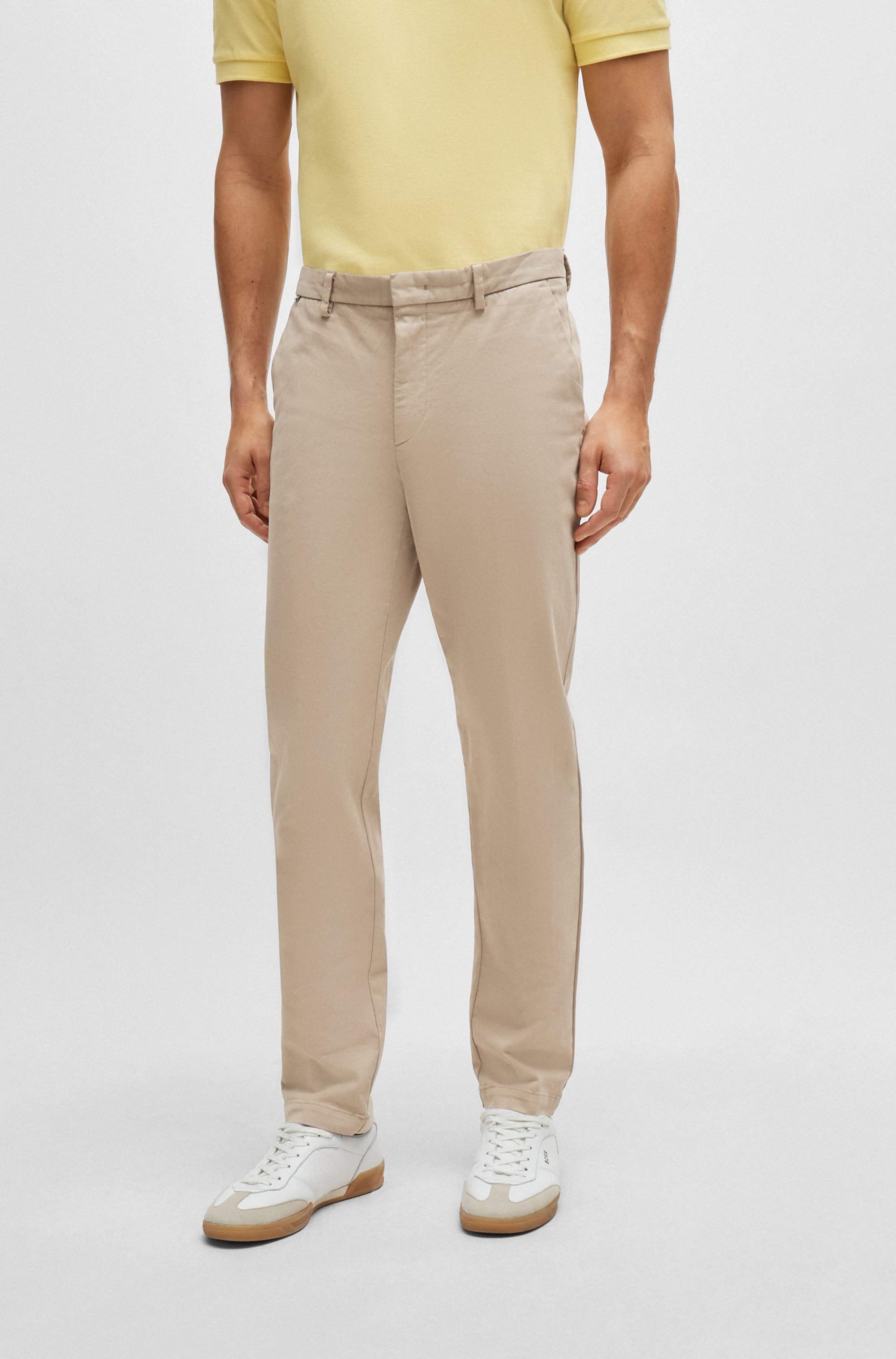 Slim-fit chinos in stretch-cotton gabardine