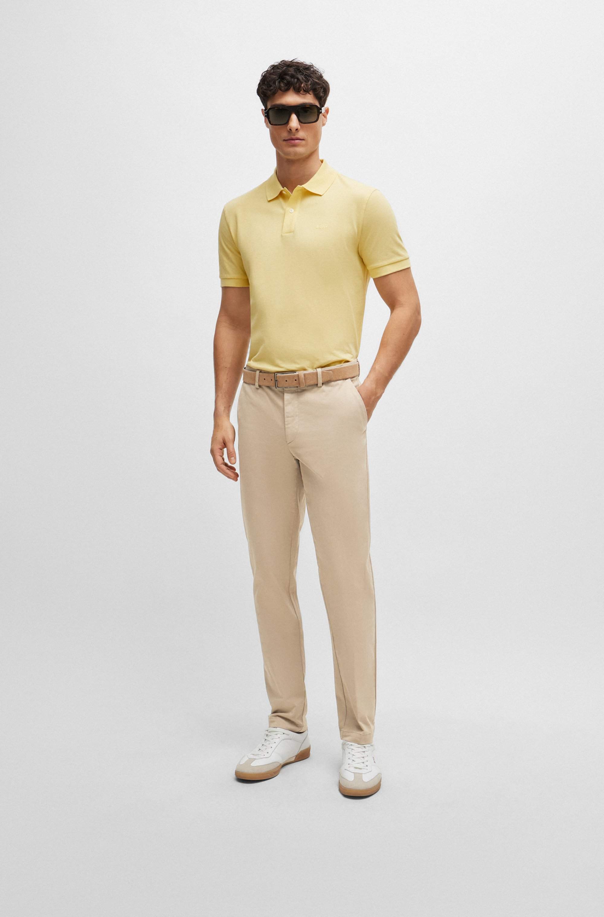 Slim-fit chinos in stretch-cotton gabardine