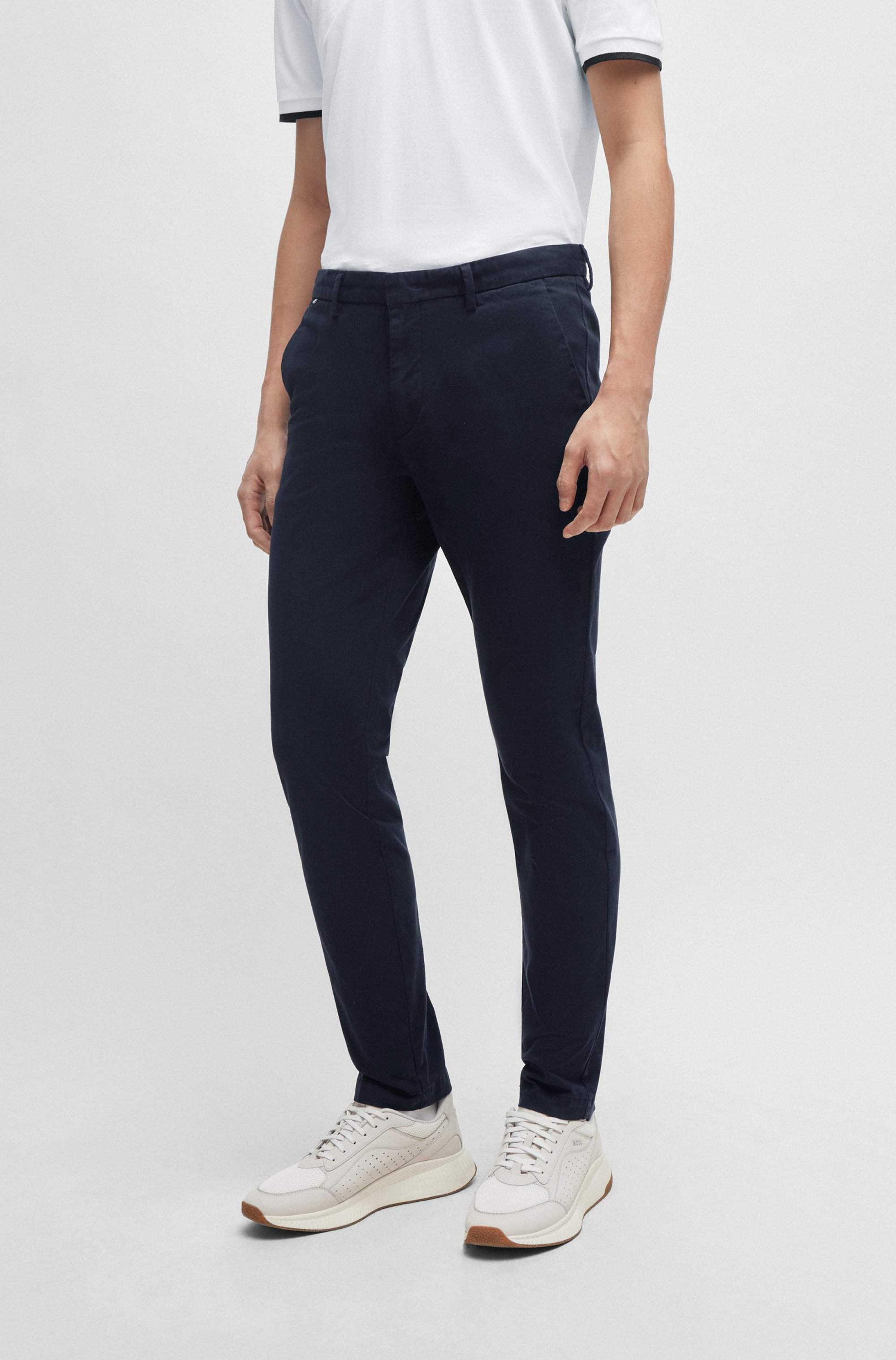 Slim-fit chinos in stretch-cotton gabardine