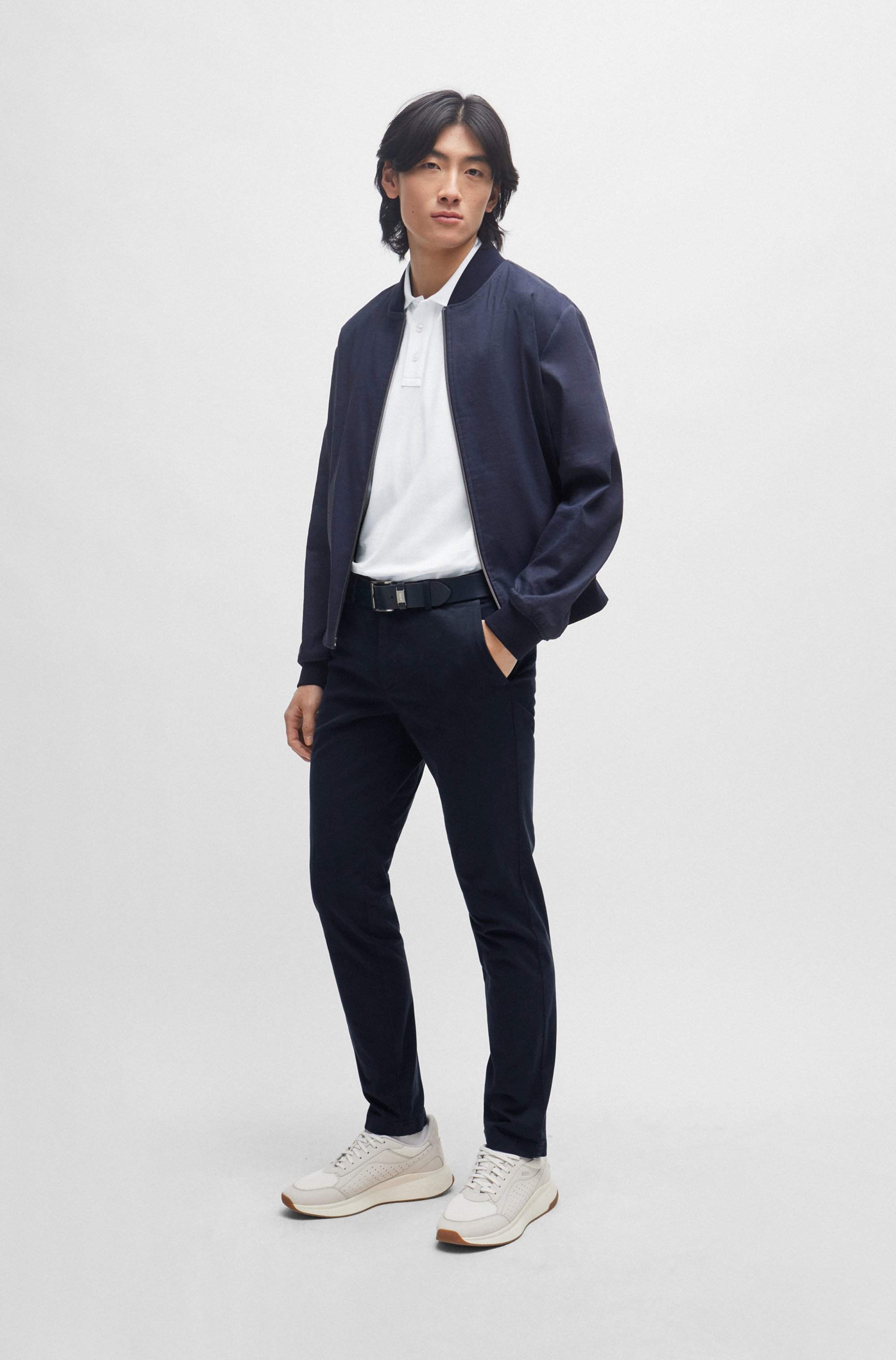 Slim-fit chinos in stretch-cotton gabardine
